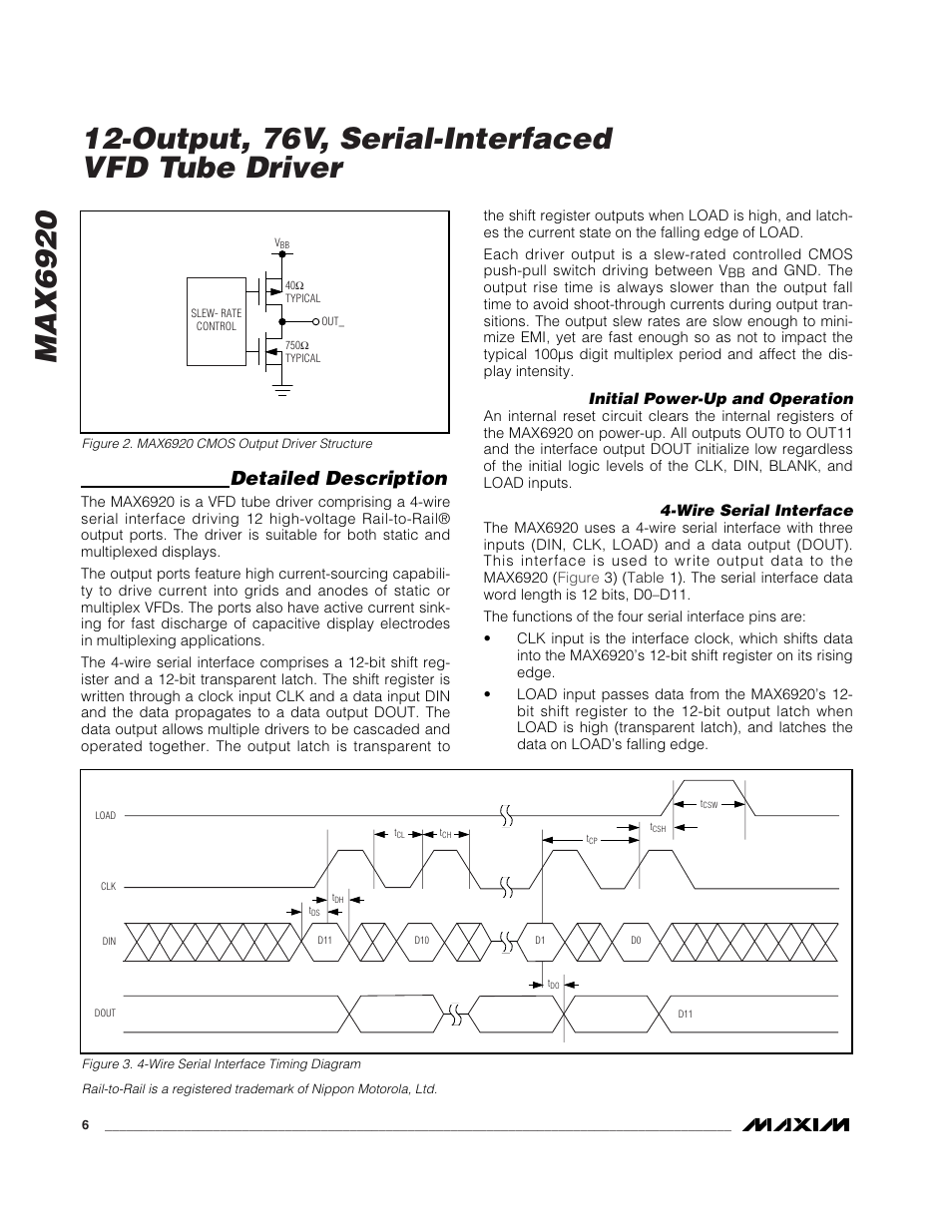 Detailed description | Rainbow Electronics MAX6920 User Manual | Page 6 / 10
