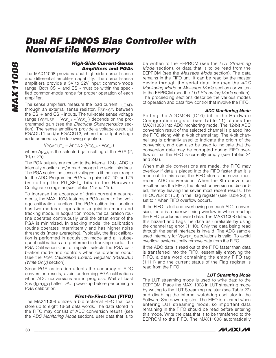 Rainbow Electronics MAX11008 User Manual | Page 30 / 67