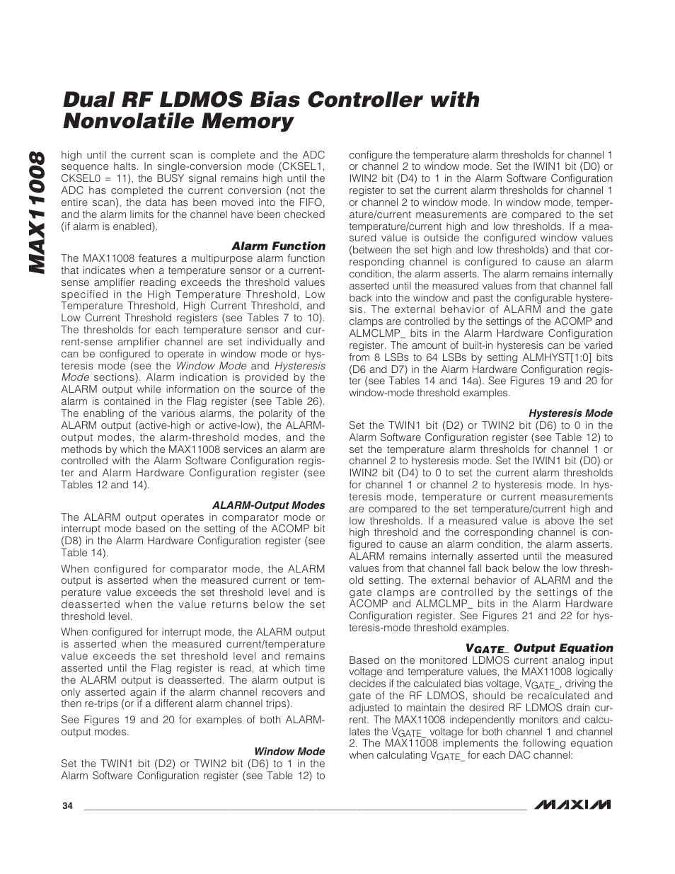 Rainbow Electronics MAX11008 User Manual | Page 34 / 67