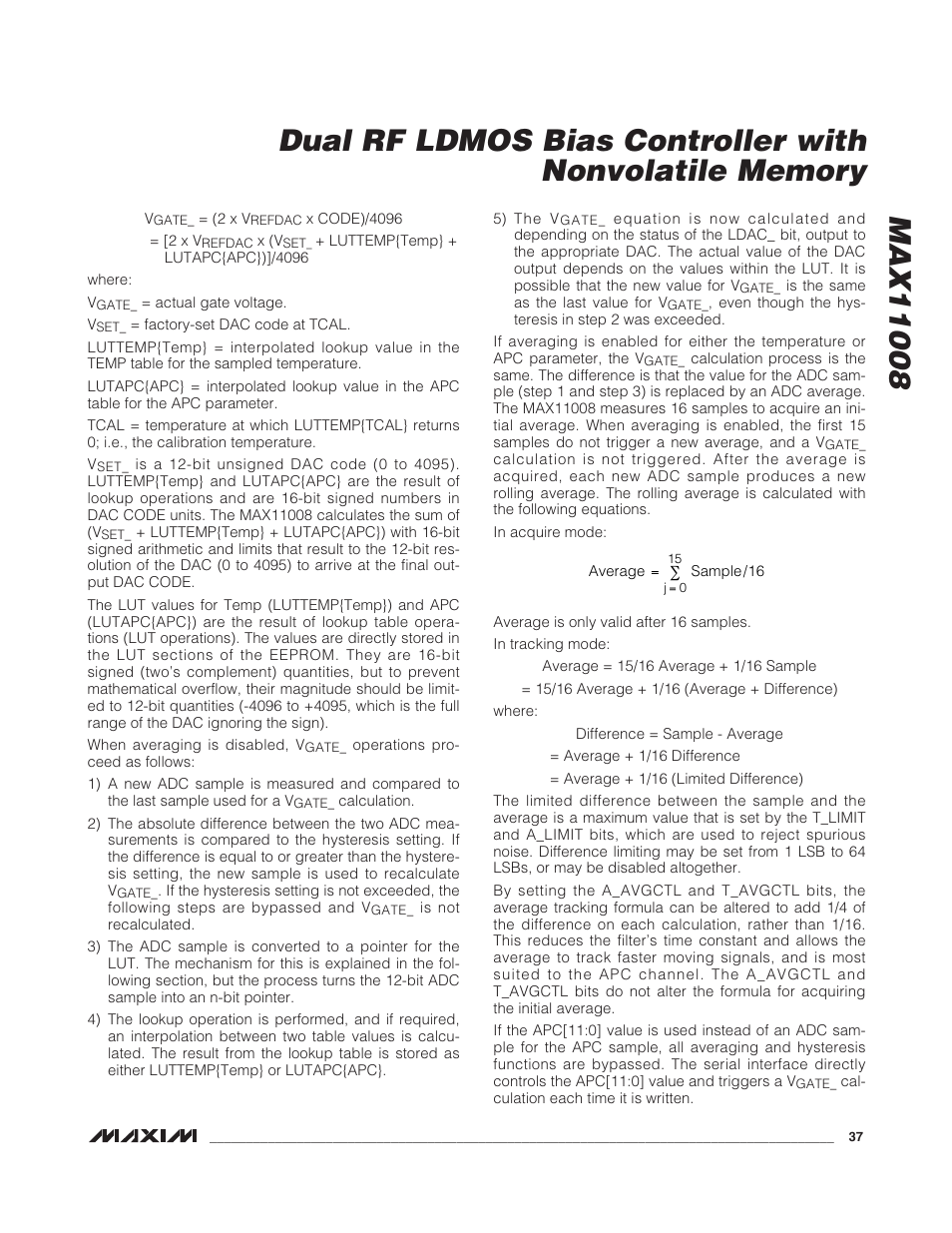 Rainbow Electronics MAX11008 User Manual | Page 37 / 67