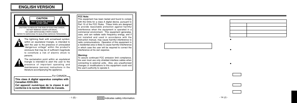 English version | Panasonic AW-IF400 User Manual | Page 111 / 112