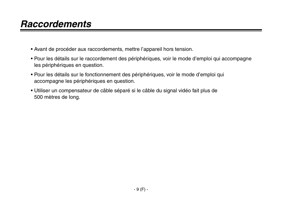 Raccordements | Panasonic AW-IF400 User Manual | Page 38 / 112
