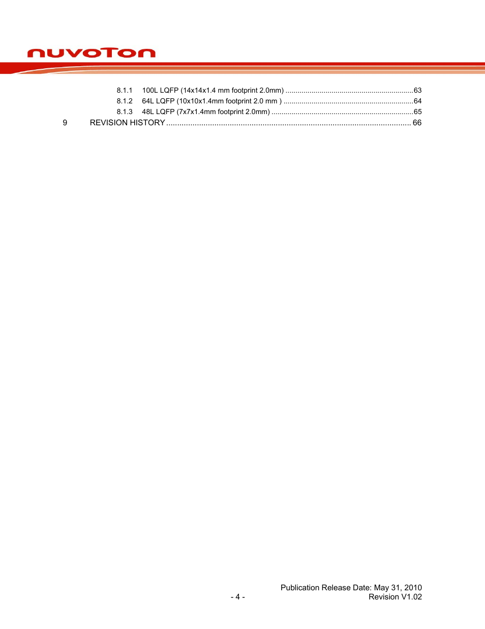 Nuc100 series data sheet | Rainbow Electronics NUC100 User Manual | Page 4 / 67