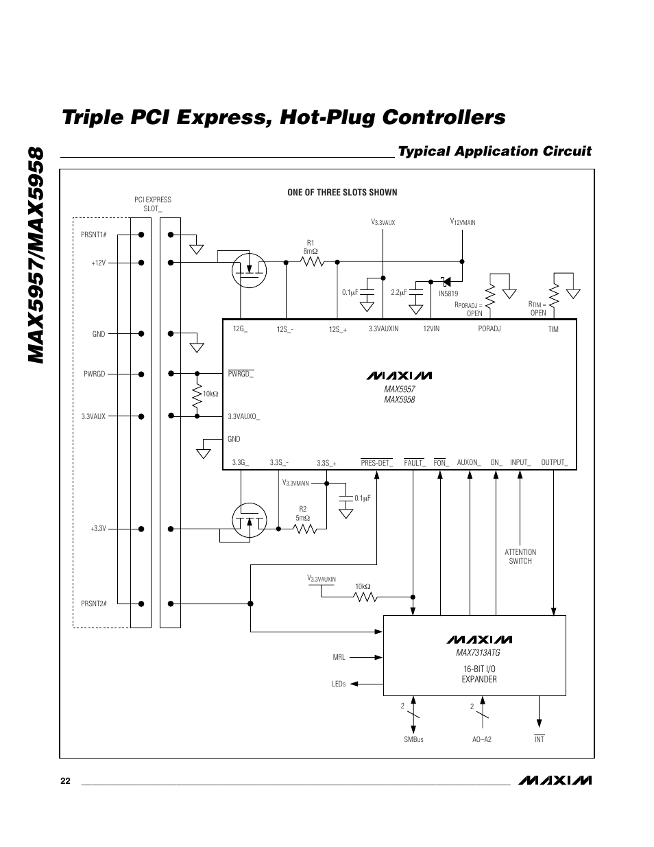 Typical application circuit | Rainbow Electronics MAX5958 User Manual | Page 22 / 25