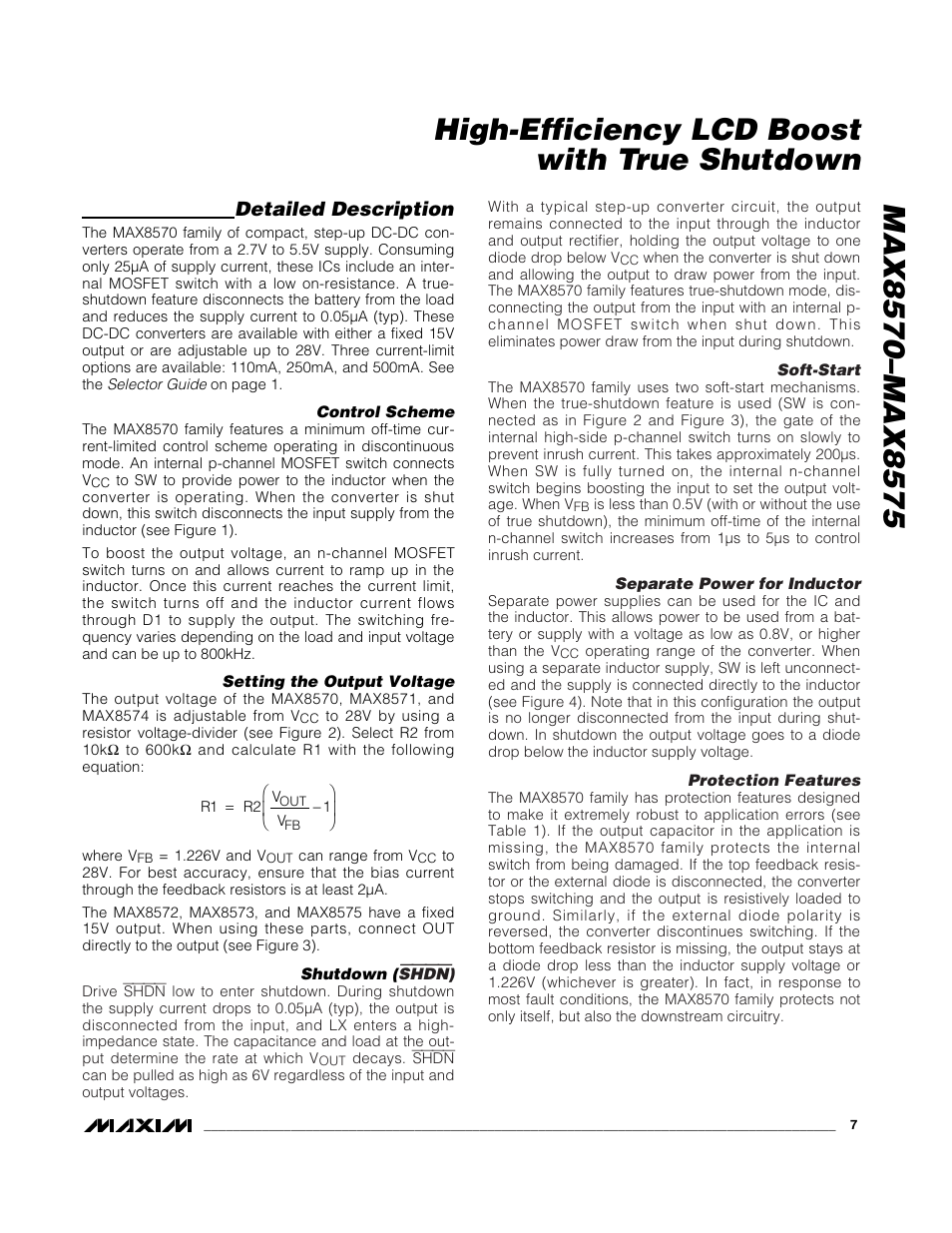 Detailed description | Rainbow Electronics MAX8575 User Manual | Page 7 / 10