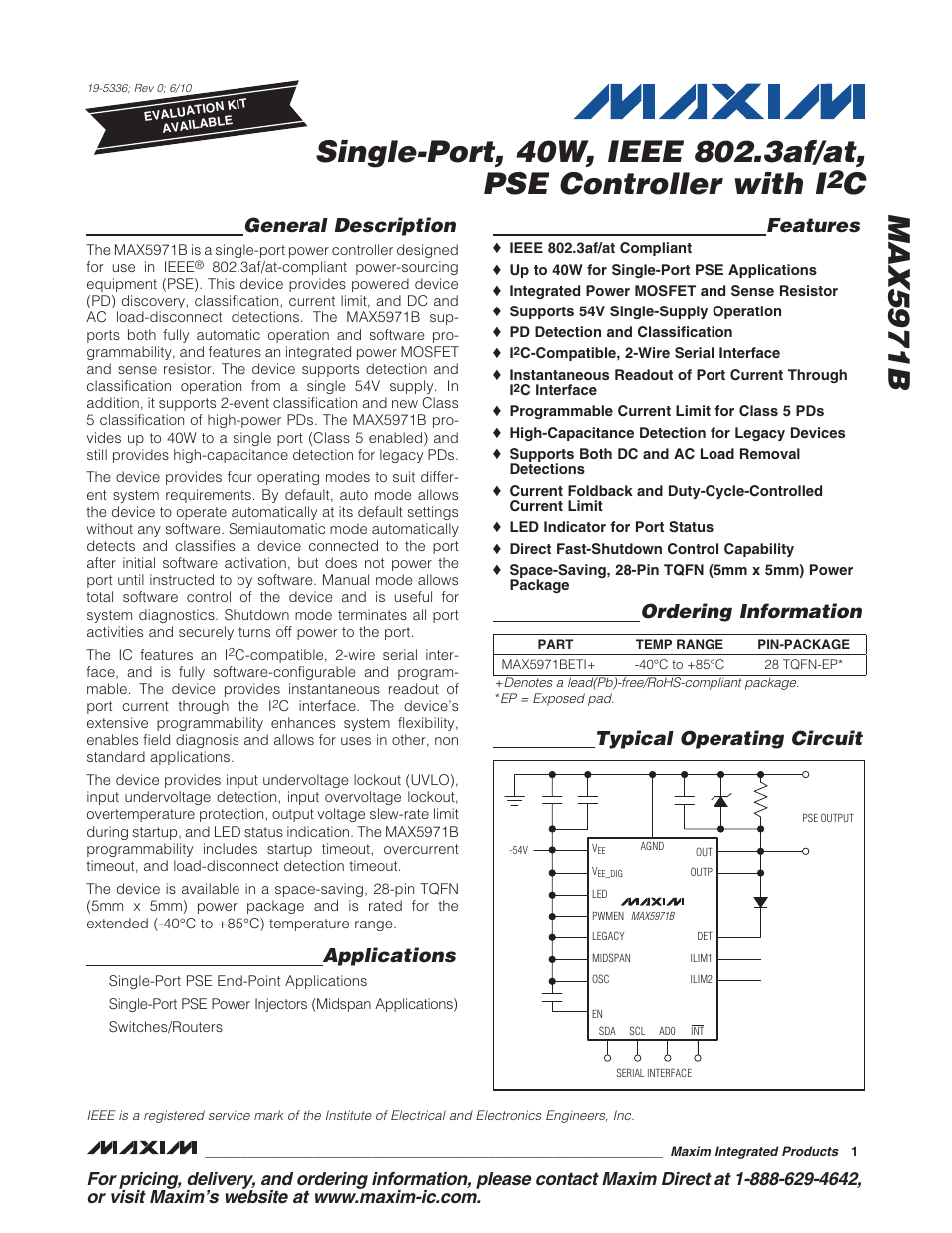 Rainbow Electronics MAX5971B User Manual | 46 pages