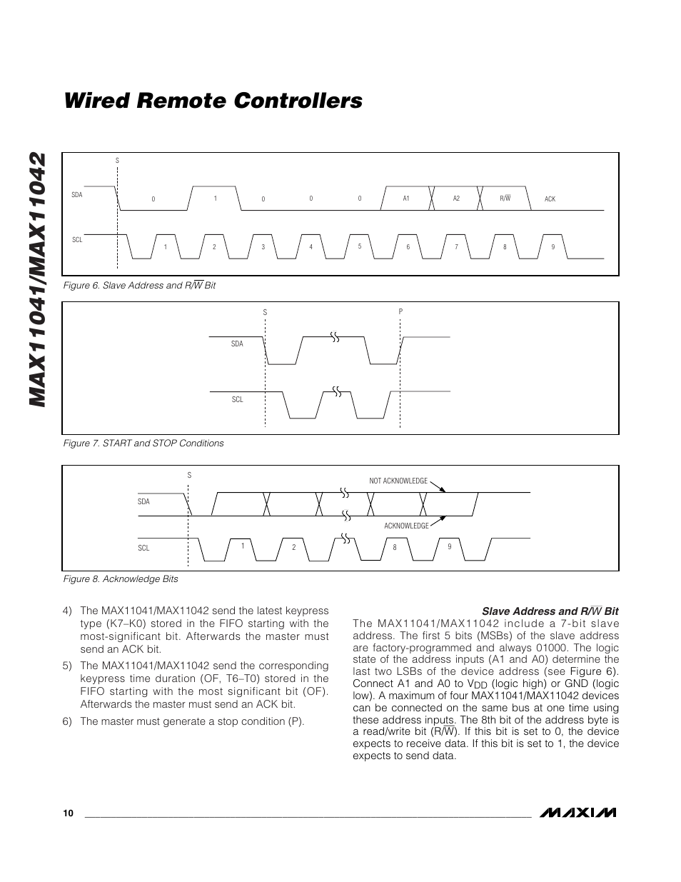 Wired remote controllers | Rainbow Electronics MAX11042 User Manual | Page 10 / 18