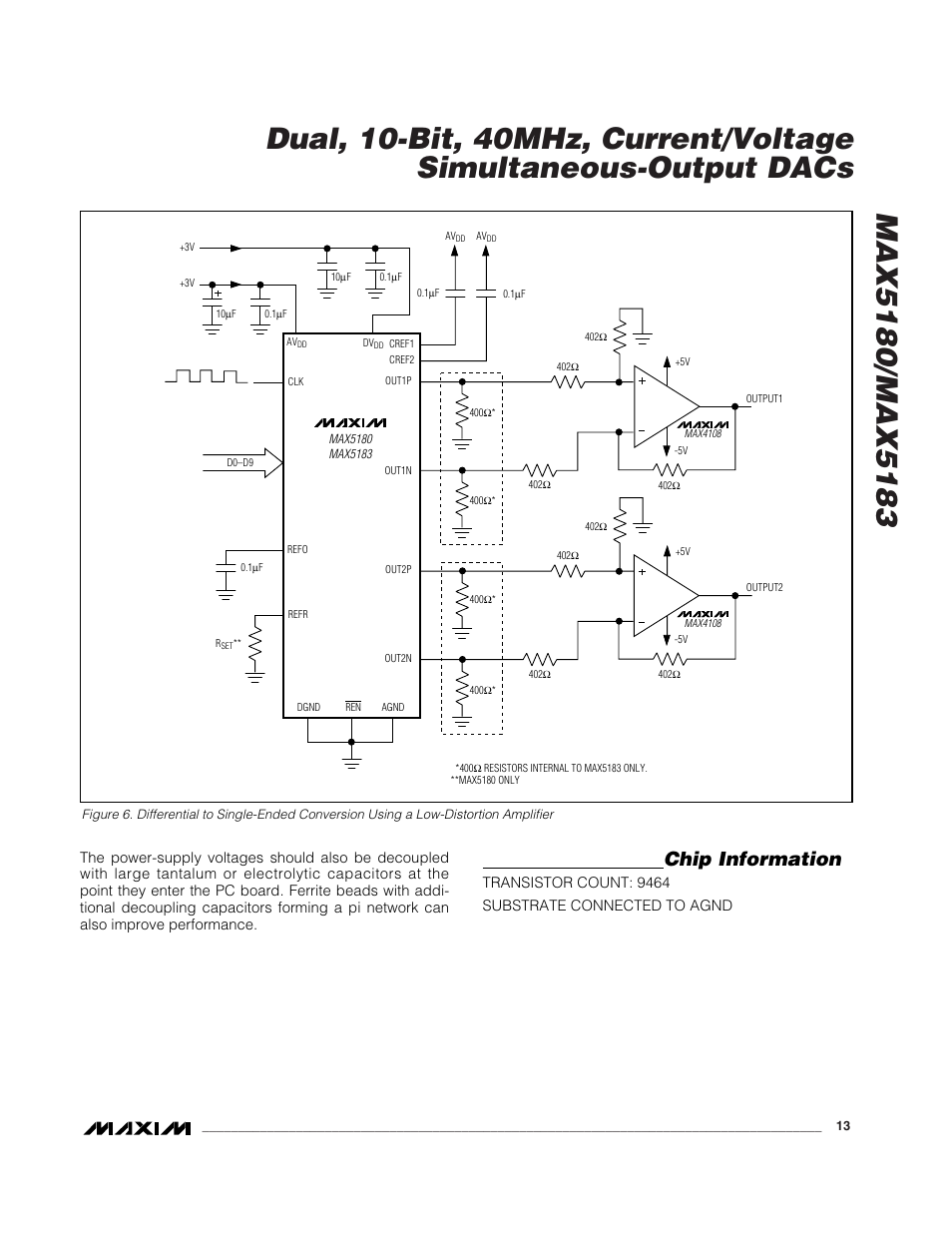 Chip information | Rainbow Electronics MAX5183 User Manual | Page 13 / 15