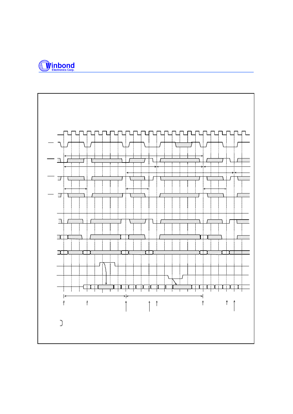 Interleaved bank write (burst length = 8) | Rainbow Electronics W982516CH User Manual | Page 24 / 43