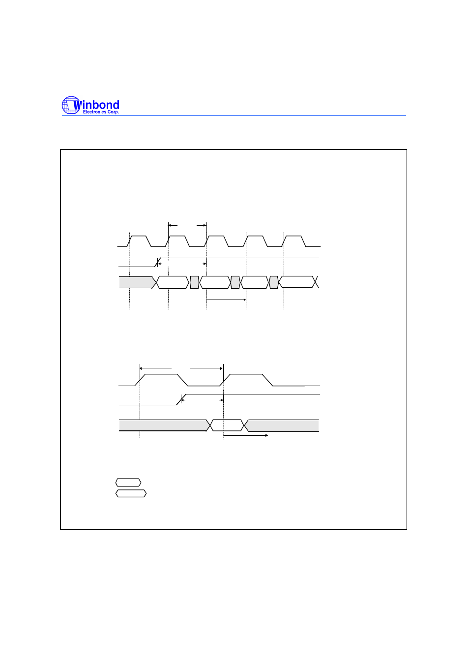 Self refresh/power down mode exit timing | Rainbow Electronics W982516CH User Manual | Page 41 / 43