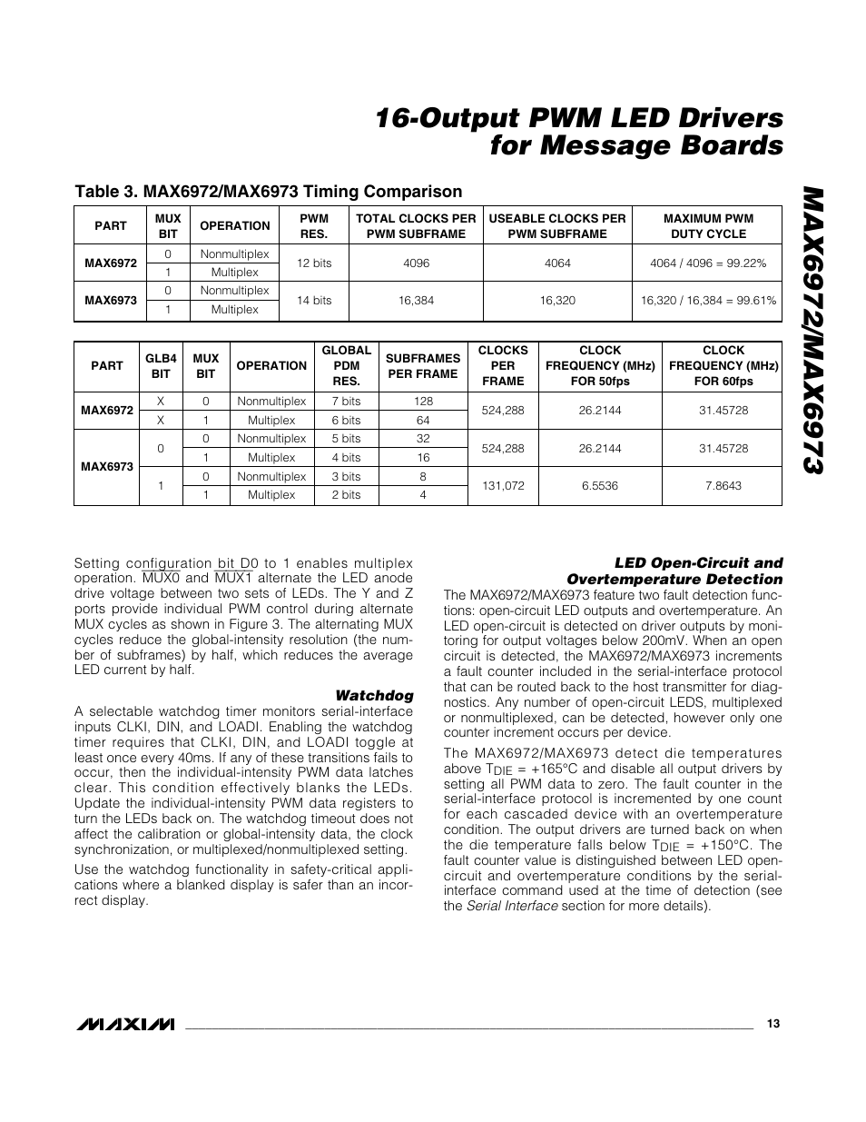 Rainbow Electronics MAX6973 User Manual | Page 13 / 23