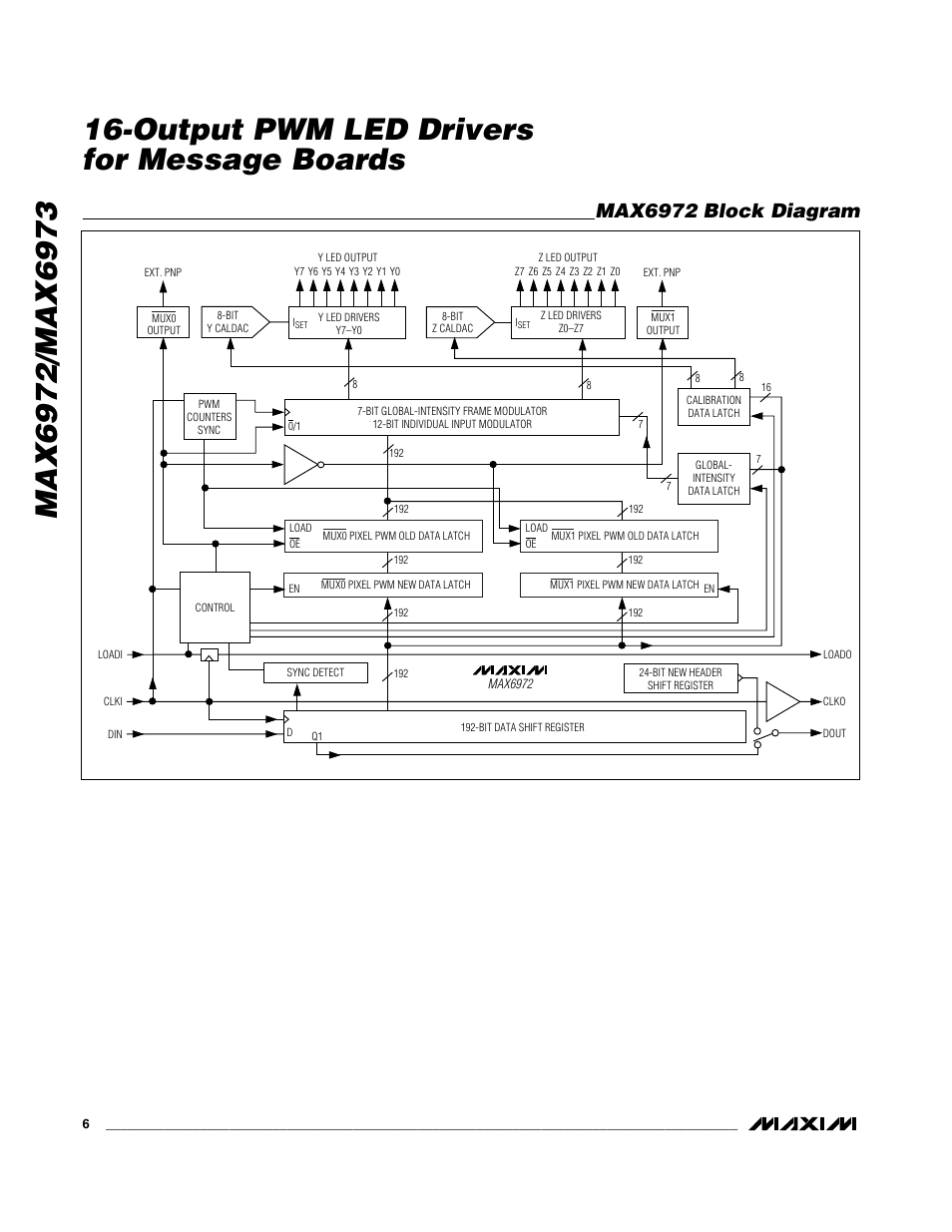 Max6972 block diagram | Rainbow Electronics MAX6973 User Manual | Page 6 / 23