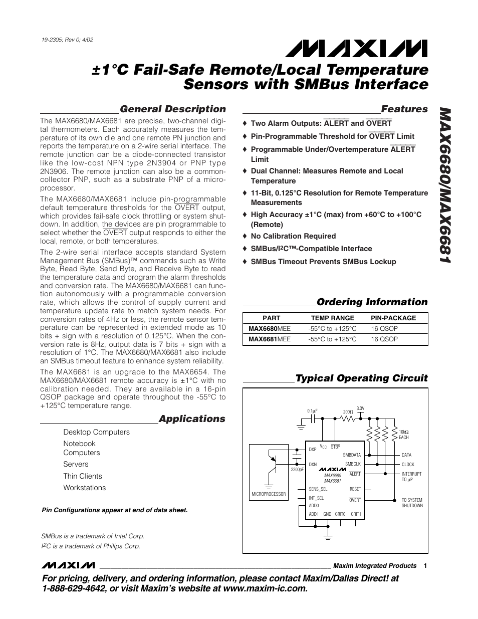 Rainbow Electronics MAX6681 User Manual | 17 pages