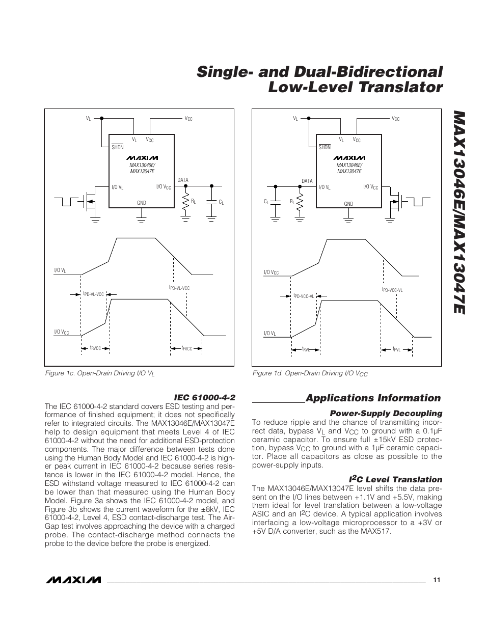 Applications information, Power-supply decoupling, C level translation | Rainbow Electronics MAX13047E User Manual | Page 11 / 14