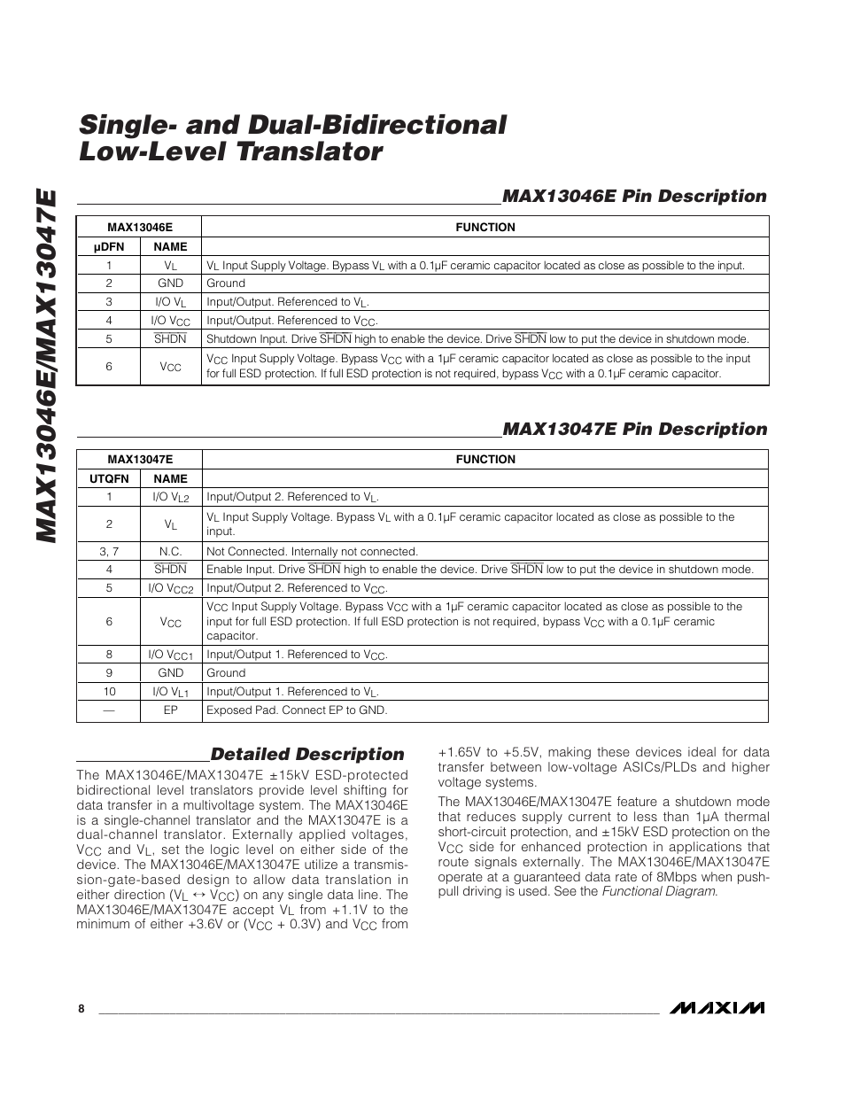 Detailed description | Rainbow Electronics MAX13047E User Manual | Page 8 / 14
