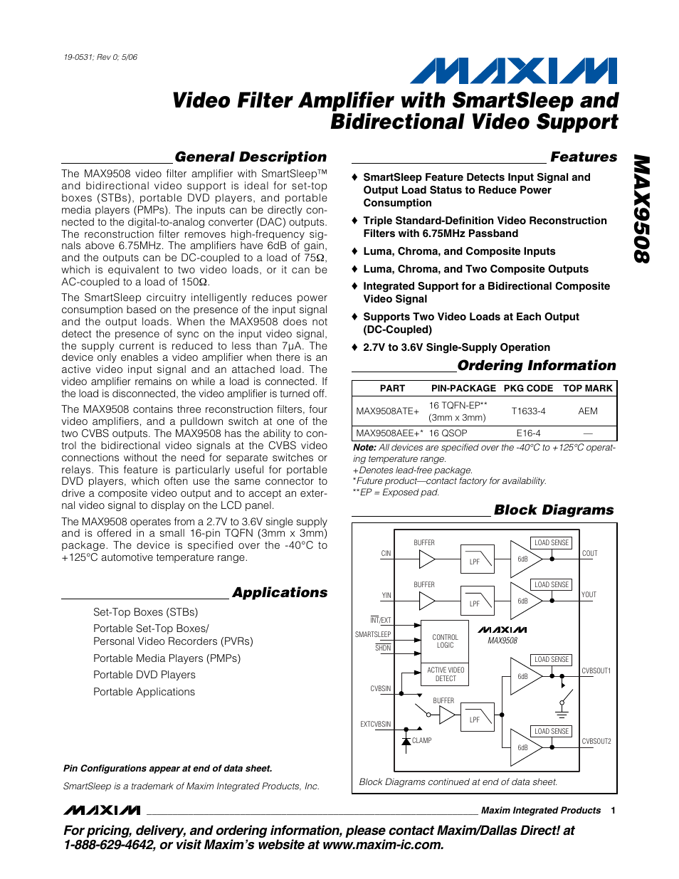 Rainbow Electronics MAX9508 User Manual | 25 pages