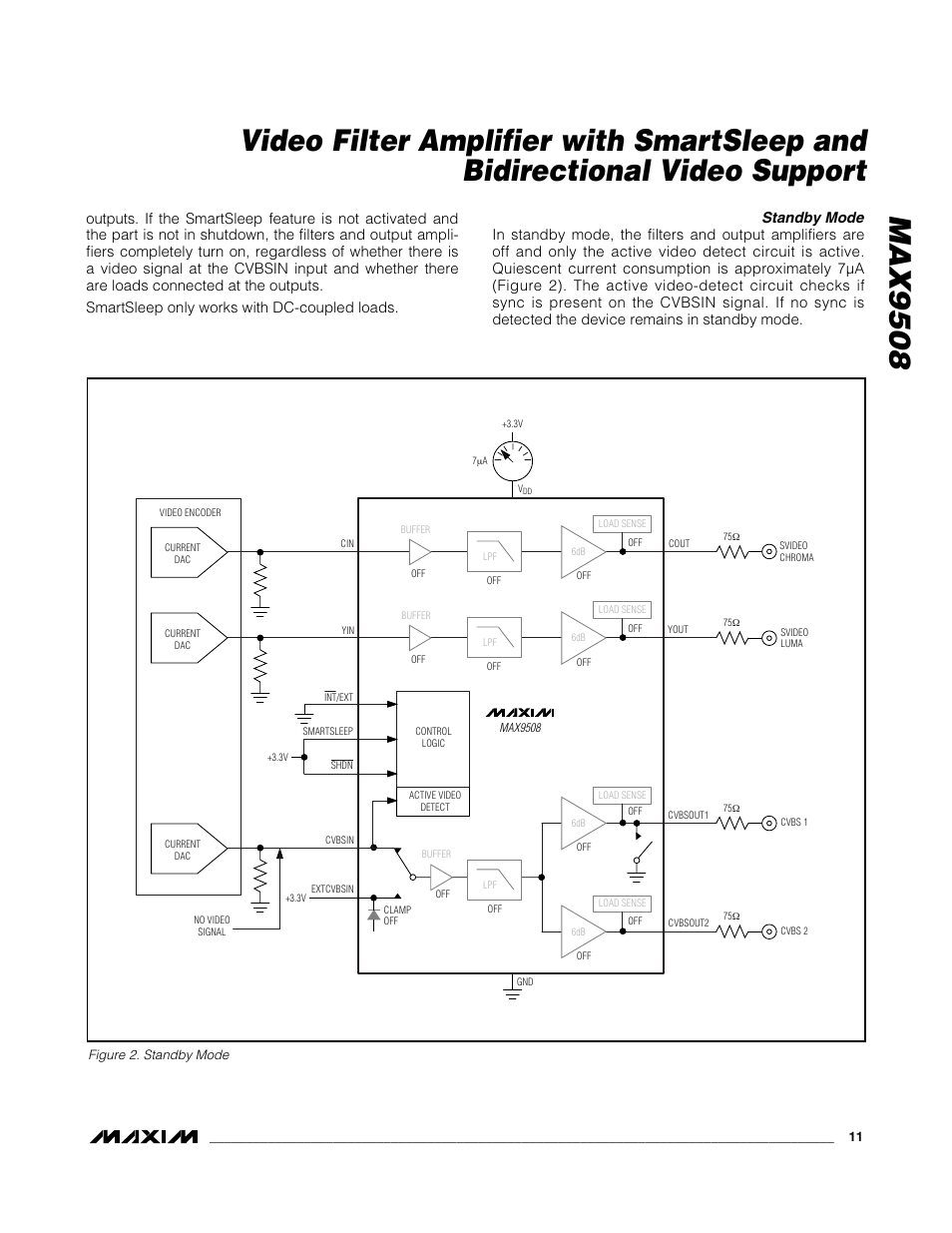 Standby mode | Rainbow Electronics MAX9508 User Manual | Page 11 / 25