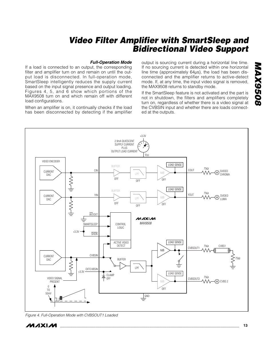 Full-operation mode | Rainbow Electronics MAX9508 User Manual | Page 13 / 25