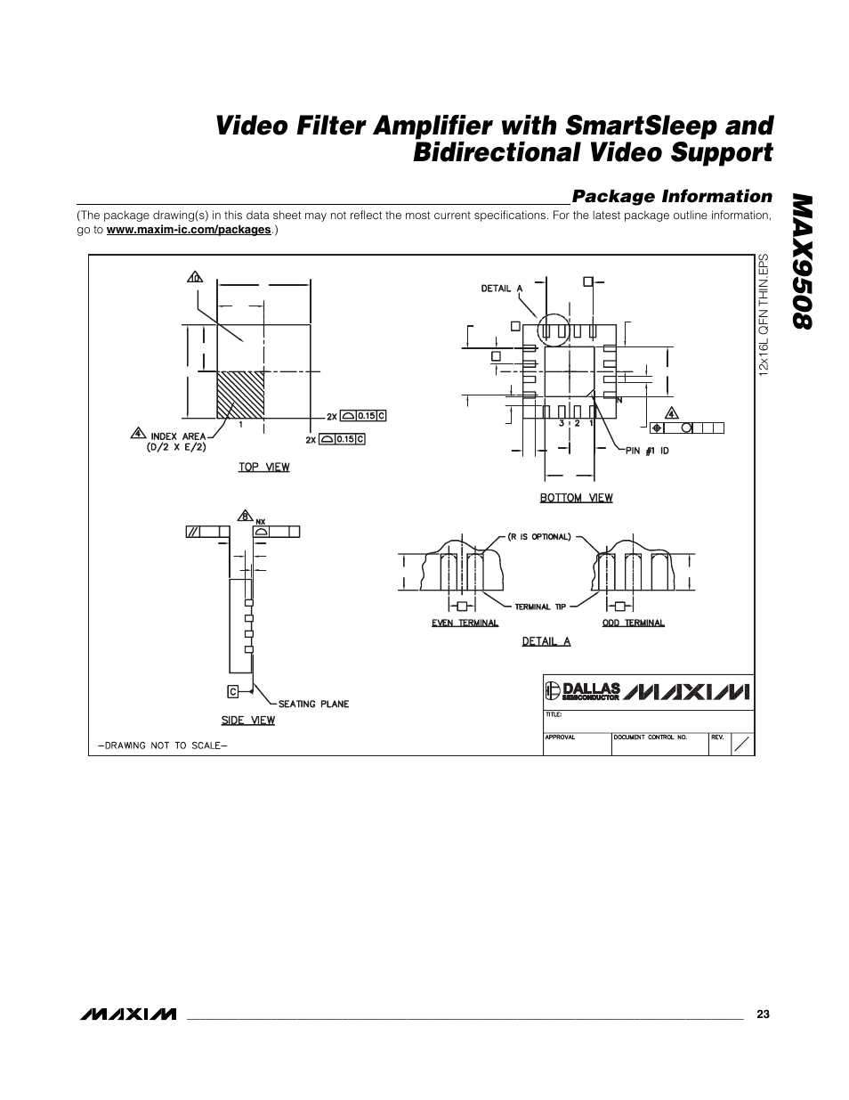 Package information | Rainbow Electronics MAX9508 User Manual | Page 23 / 25