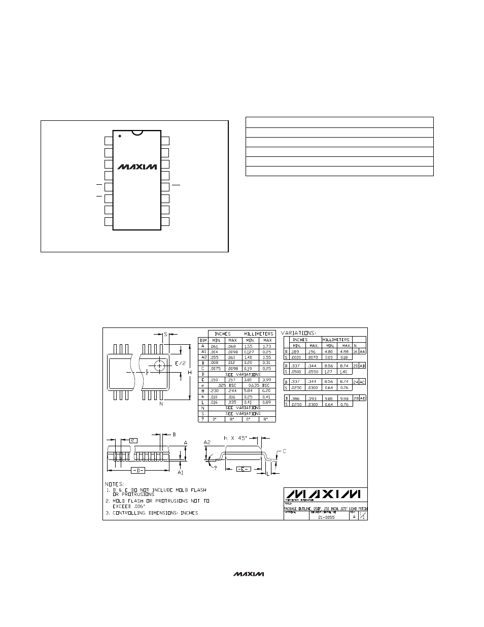 Chip information, Package information | Rainbow Electronics MAX5159 User Manual | Page 16 / 16