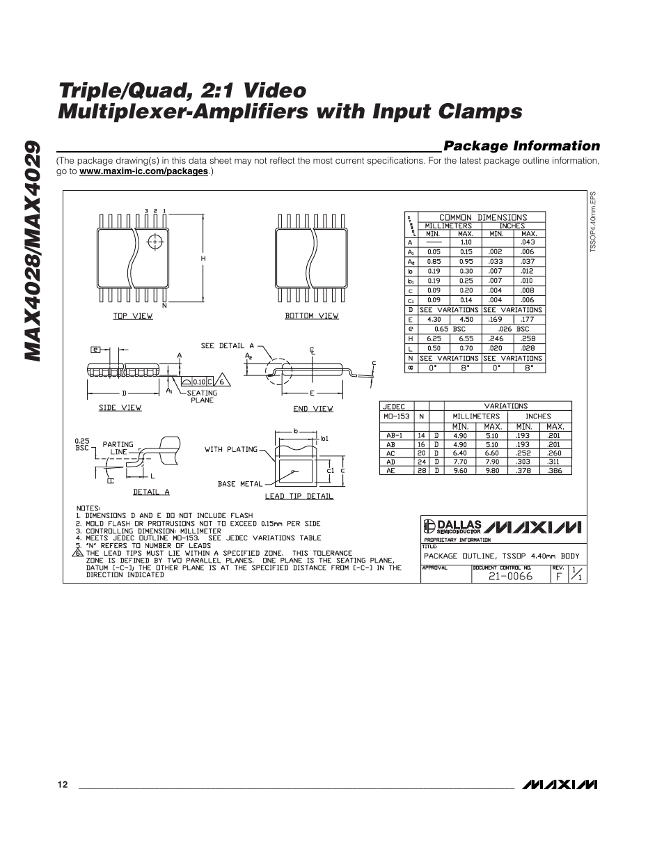 Rainbow Electronics MAX4029 User Manual | Page 12 / 13