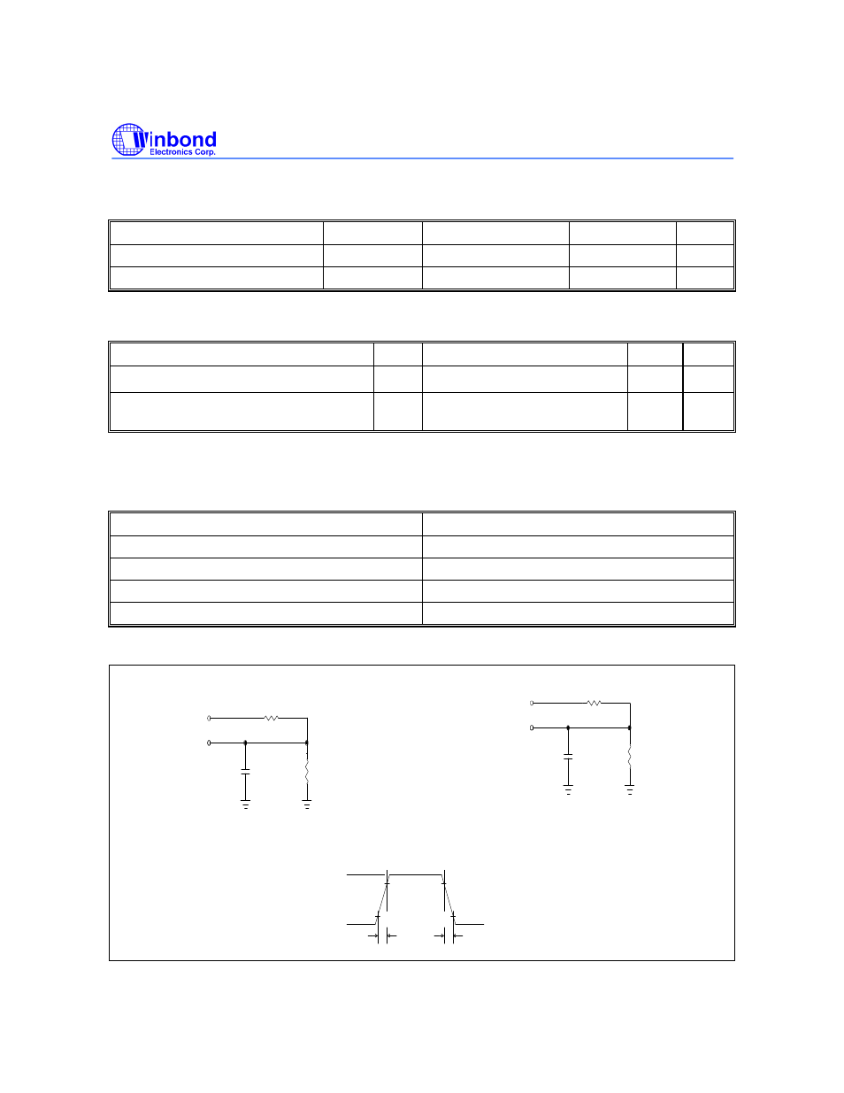 Capacitance, Thermal resistance, Ac characteristics | Rainbow Electronics W24512A User Manual | Page 3 / 10