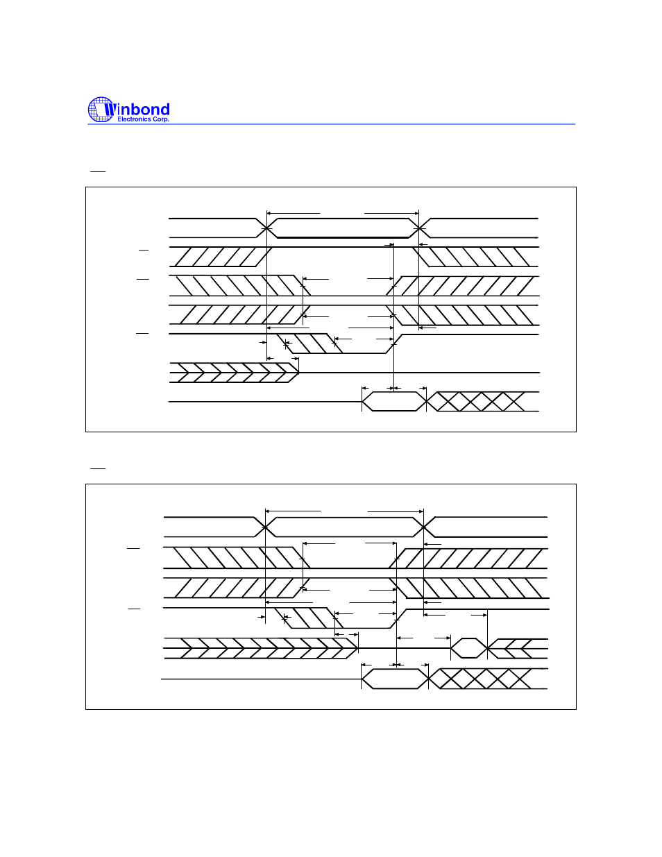 Write cycle 1, Oe clock), Write cycle 2 (oe = v | Fixed) | Rainbow Electronics W24512A User Manual | Page 6 / 10