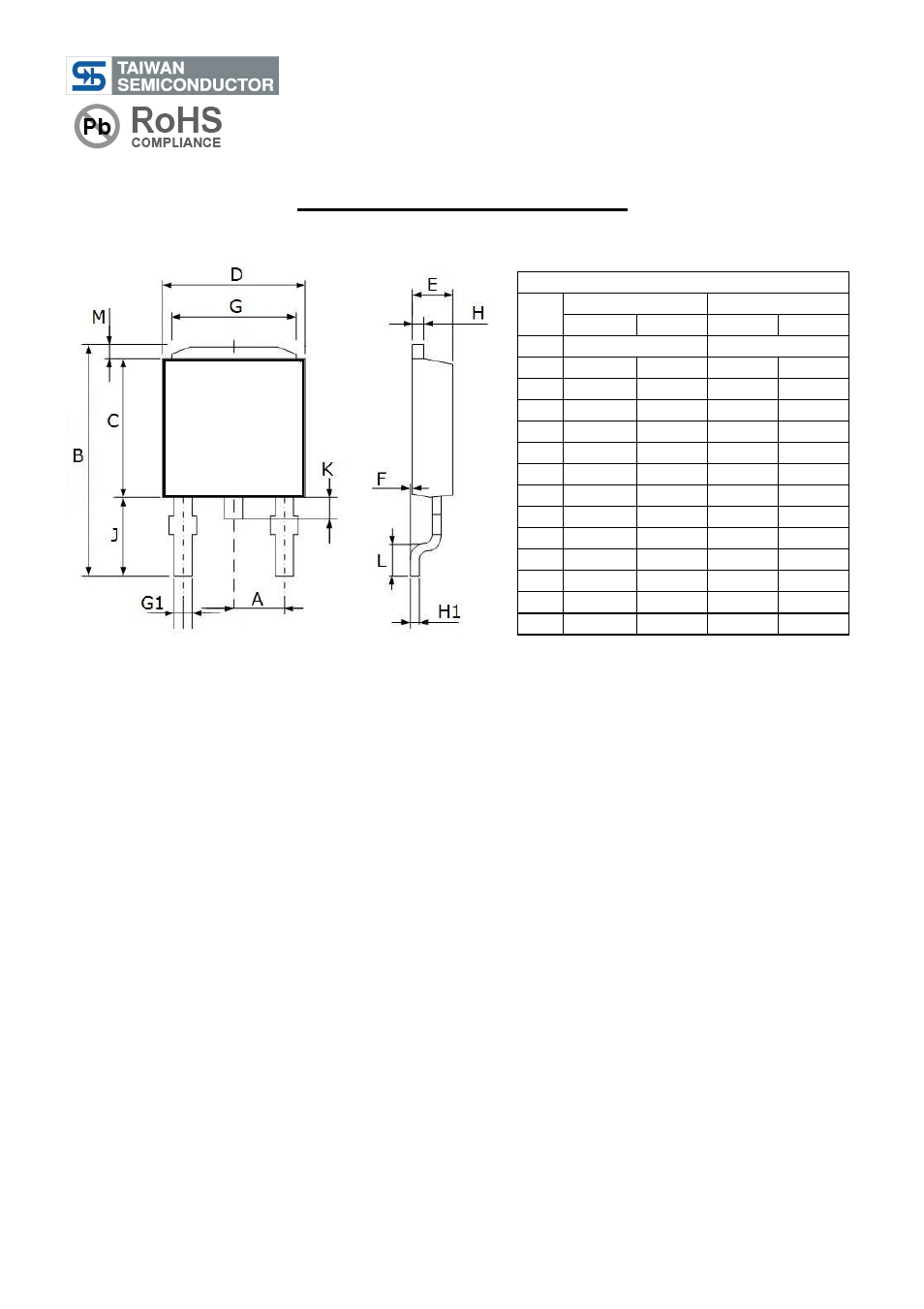 Tsm10p06, 60v p-channel mosfet, To-252 mechanical drawing | Rainbow Electronics TSM10P06 User Manual | Page 3 / 4