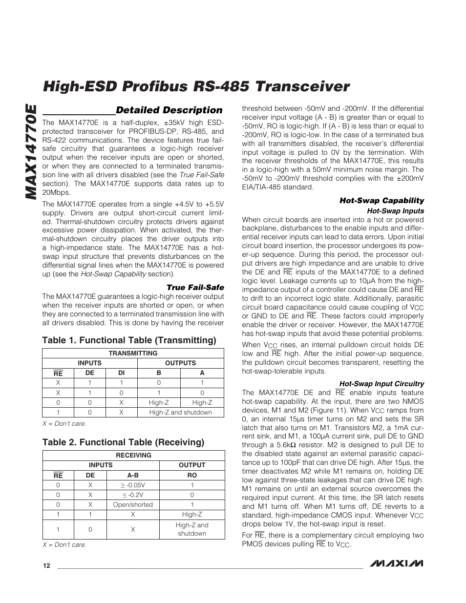 Detailed description | Rainbow Electronics MAX14770E User Manual | Page 12 / 15