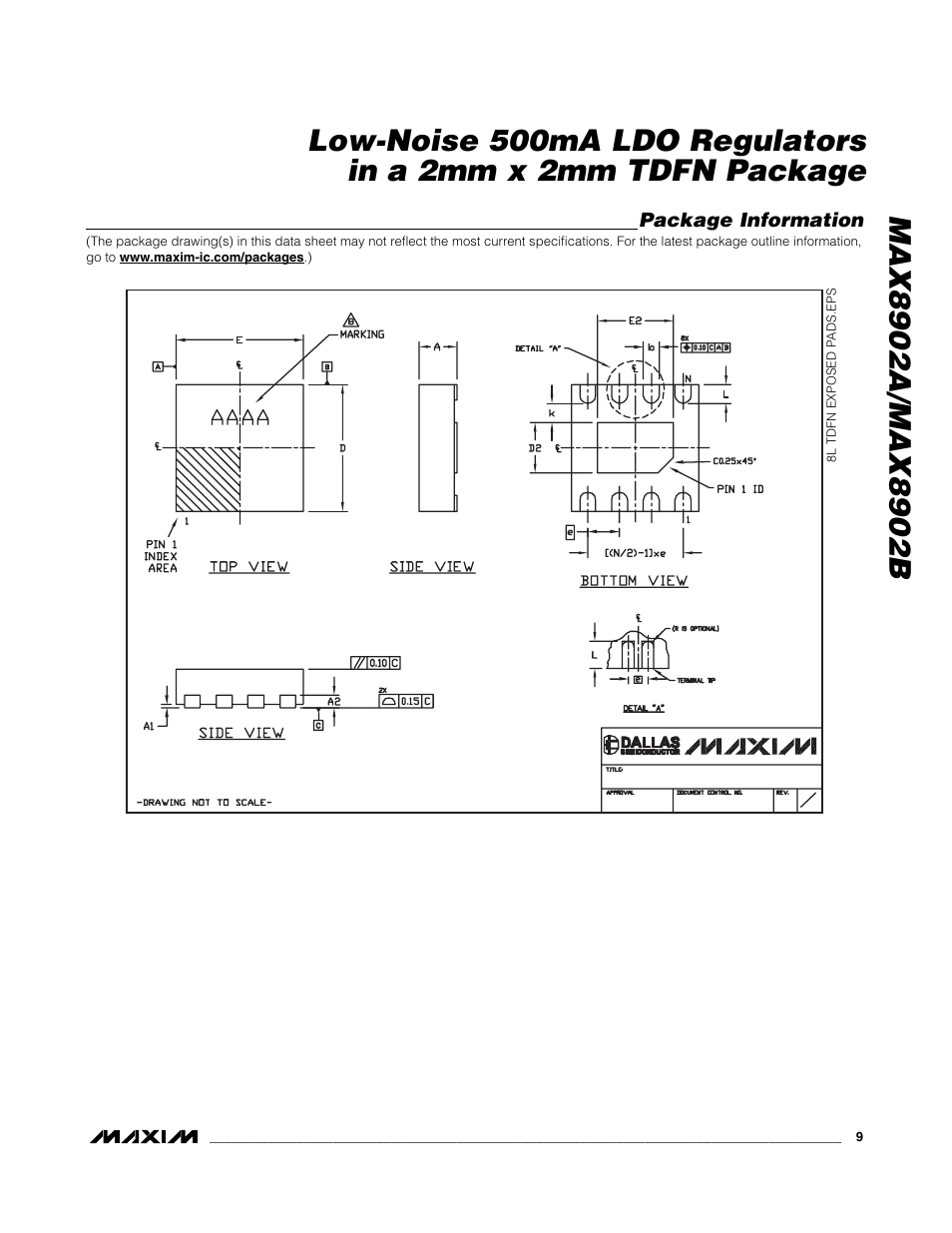 Package information | Rainbow Electronics MAX8902B User Manual | Page 9 / 11