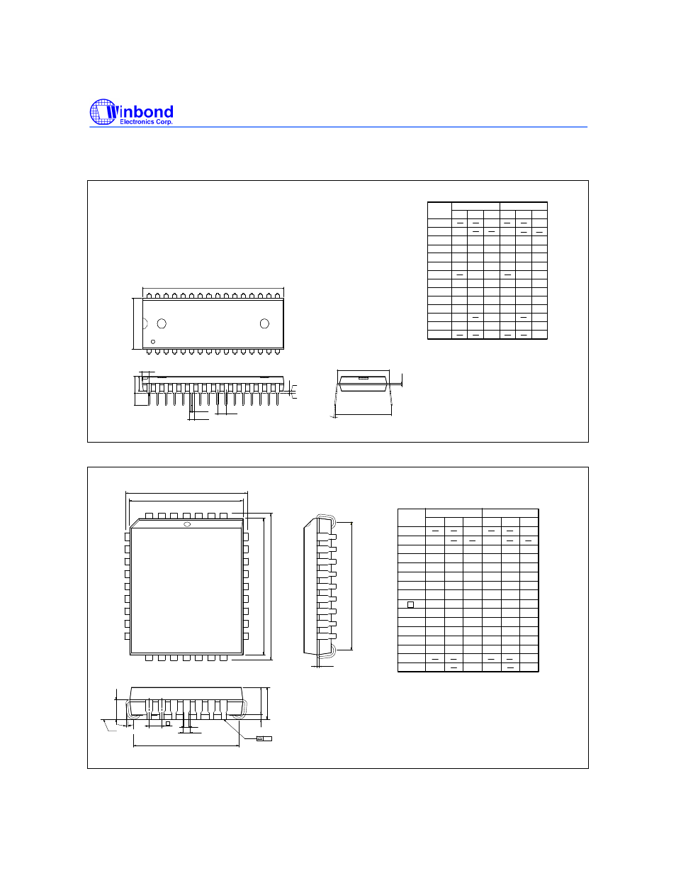 Package dimensions, Pin p-dip, Lead plcc | Ly a a | Rainbow Electronics W27E020 User Manual | Page 13 / 14