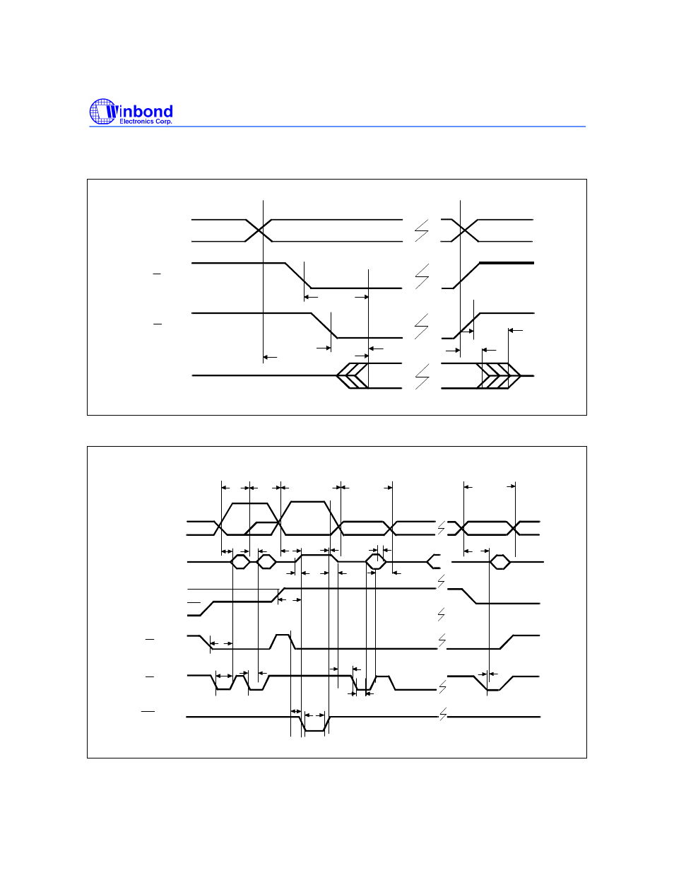 Timing waveforms, Ac read waveform, Erase waveform | Rainbow Electronics W27E020 User Manual | Page 8 / 14