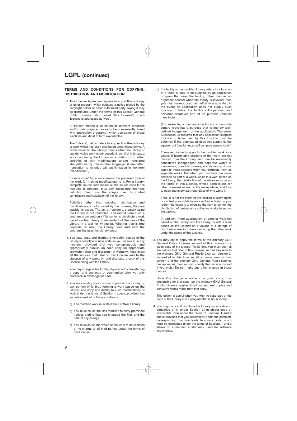 Lgpl, Continued) | Panasonic AJ-YAX800 User Manual | Page 100 / 104