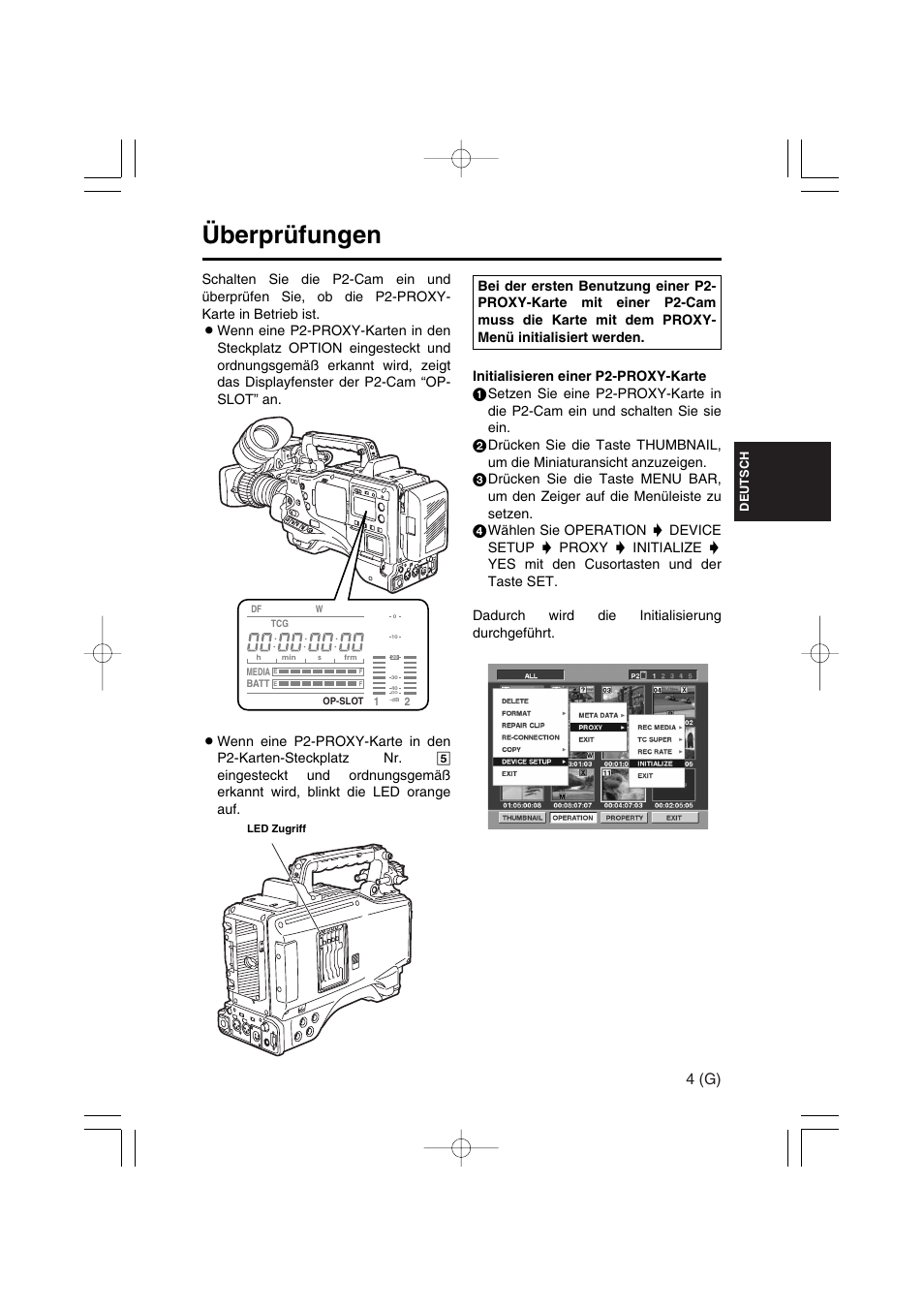 Überprüfungen, 4 (g) | Panasonic AJ-YAX800 User Manual | Page 19 / 104