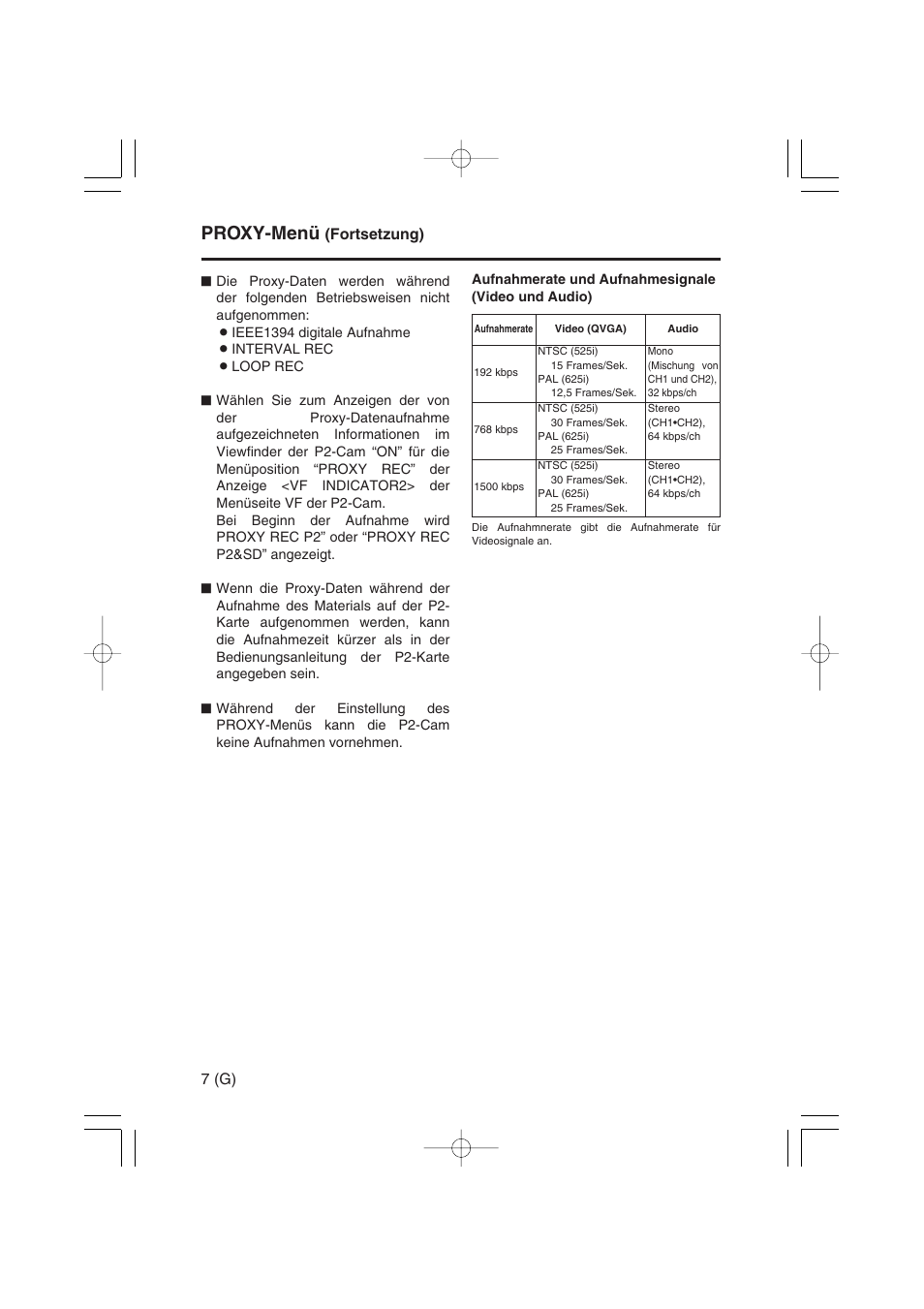 Proxy-menü | Panasonic AJ-YAX800 User Manual | Page 22 / 104