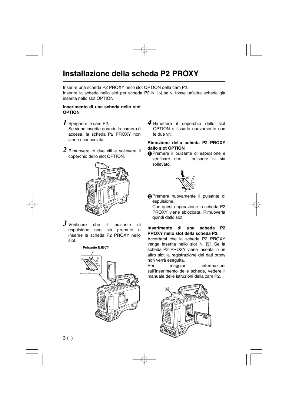 Installazione della scheda p2 proxy | Panasonic AJ-YAX800 User Manual | Page 44 / 104