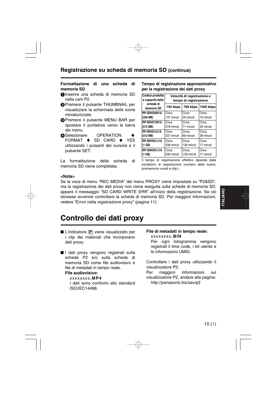 Controllo dei dati proxy | Panasonic AJ-YAX800 User Manual | Page 51 / 104