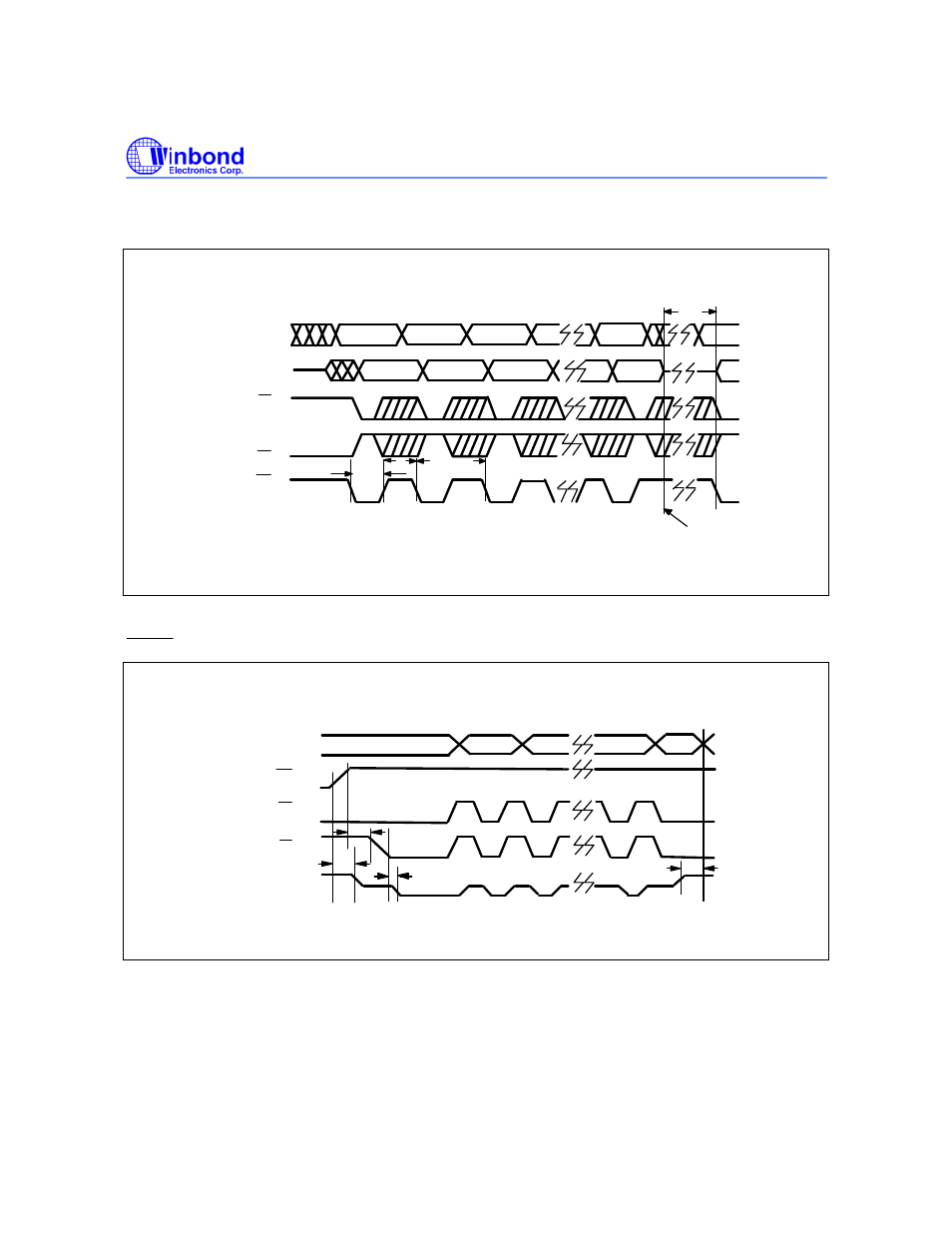 Page write cycle timing diagram, Data polling timing diagram | Rainbow Electronics W29C020C User Manual | Page 15 / 21