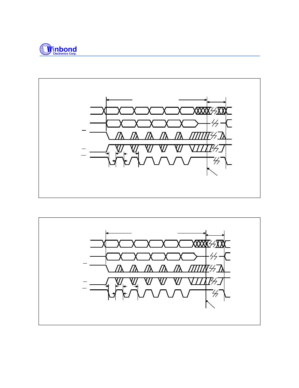 Reset software data protection timing diagram, Software chip erase timing diagram | Rainbow Electronics W29C020C User Manual | Page 17 / 21