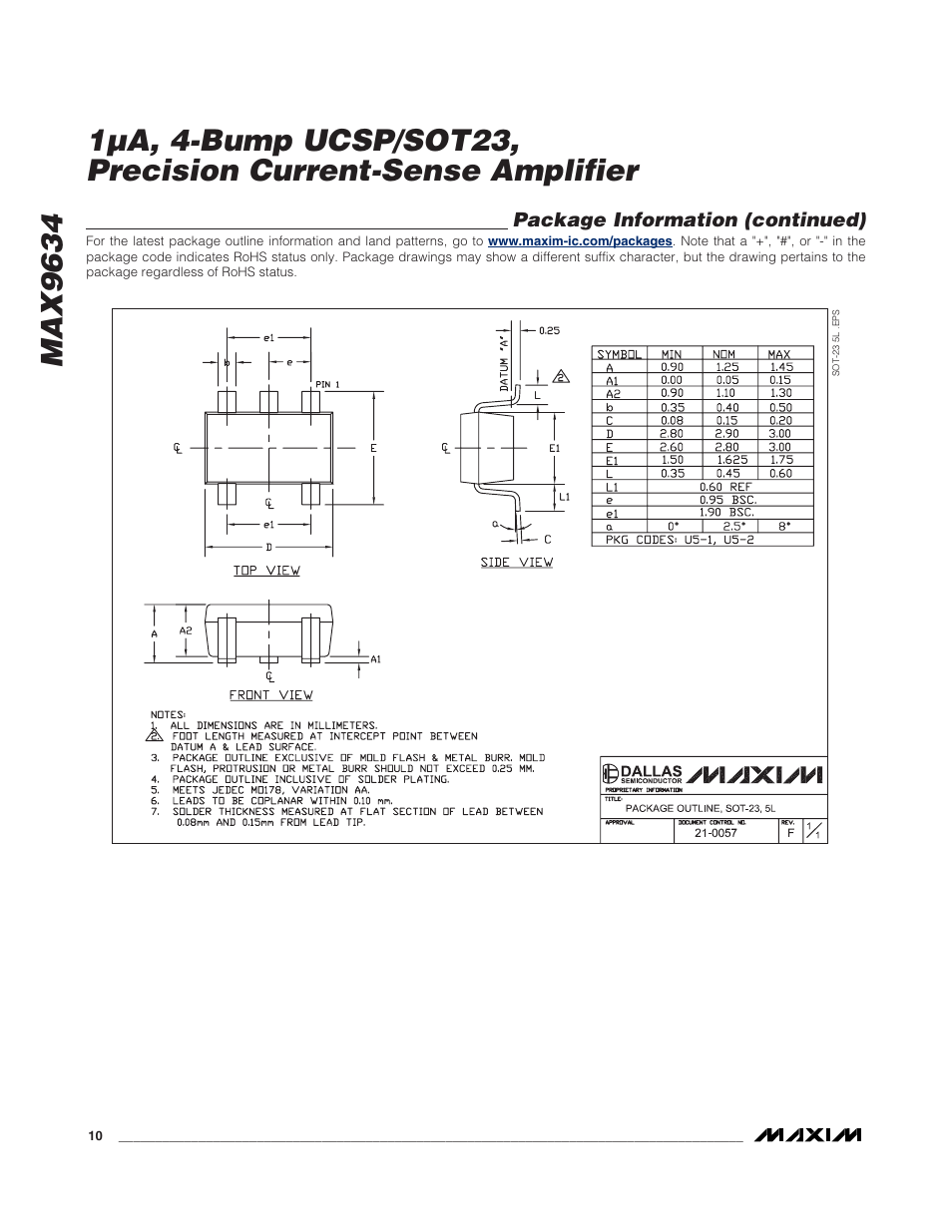 Rainbow Electronics MAX9634 User Manual | Page 10 / 11