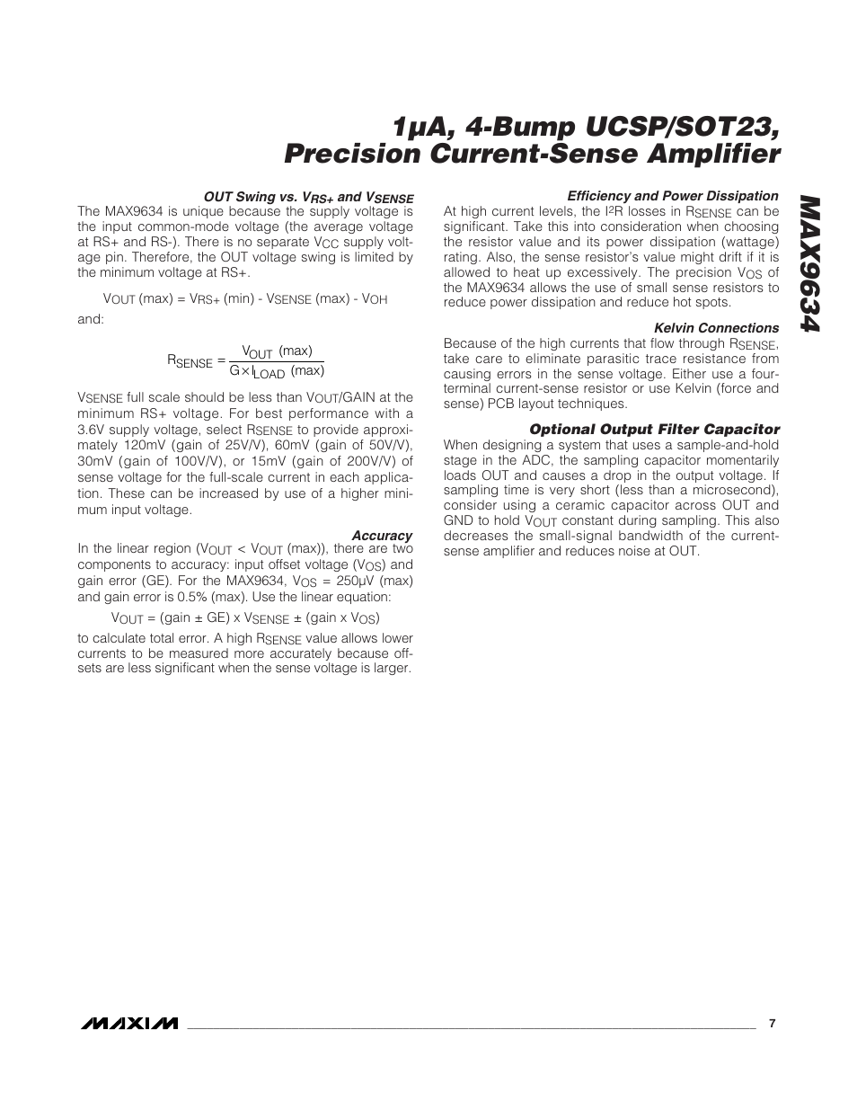 Rainbow Electronics MAX9634 User Manual | Page 7 / 11