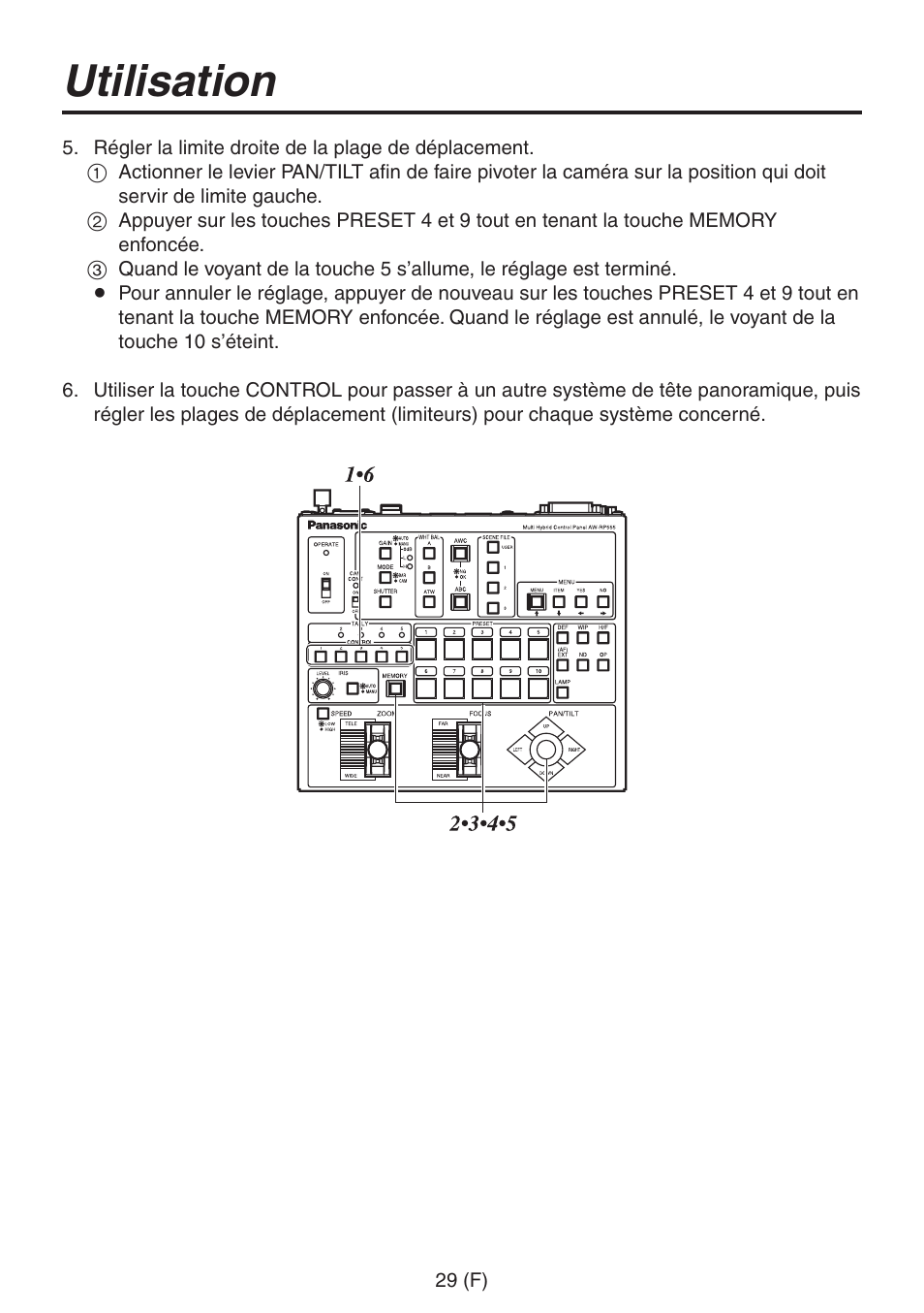 Utilisation | Panasonic AW-RP555 User Manual | Page 114 / 296