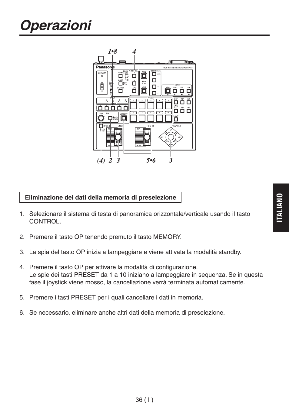 Operazioni | Panasonic AW-RP555 User Manual | Page 163 / 296