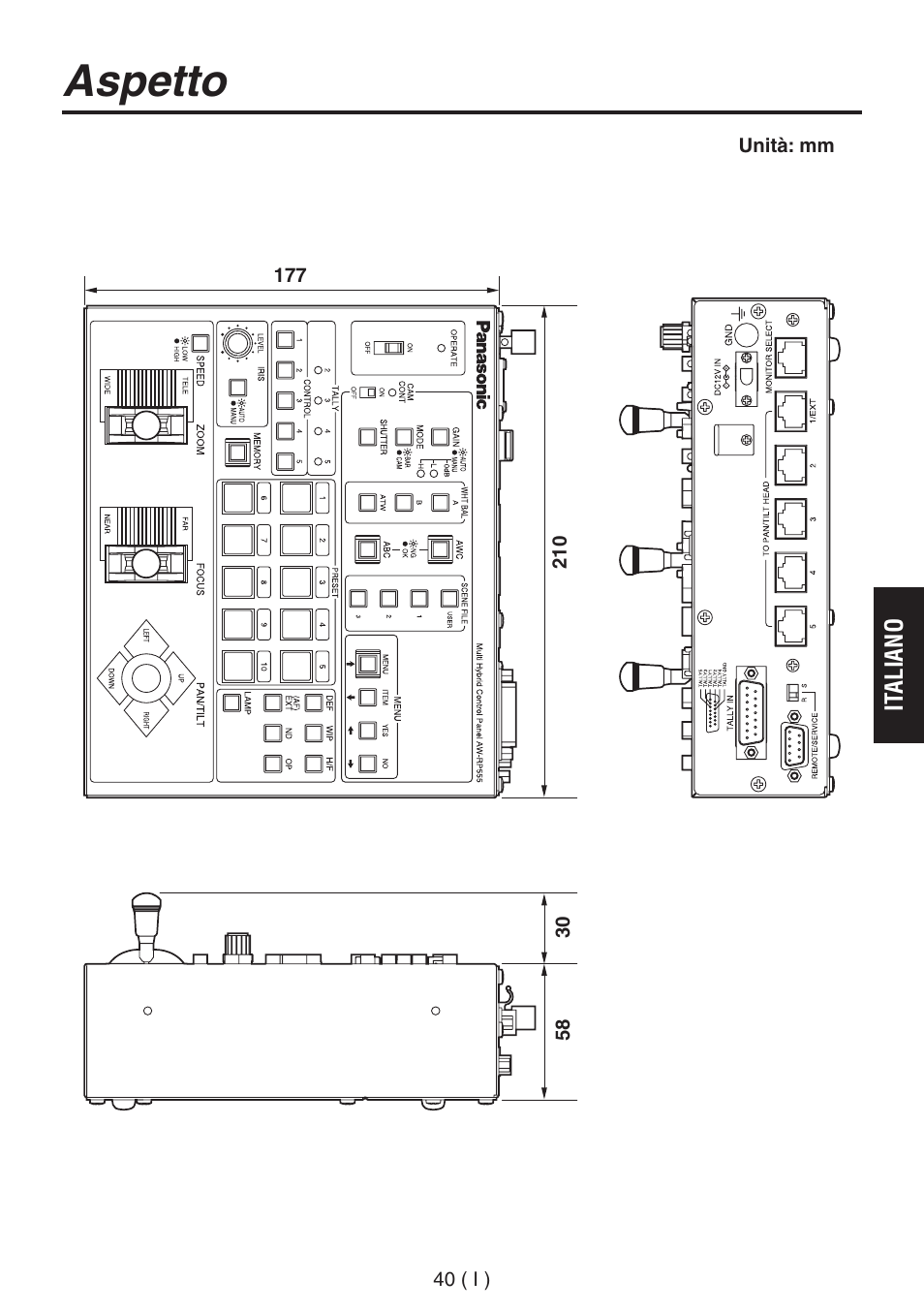 Aspetto | Panasonic AW-RP555 User Manual | Page 167 / 296