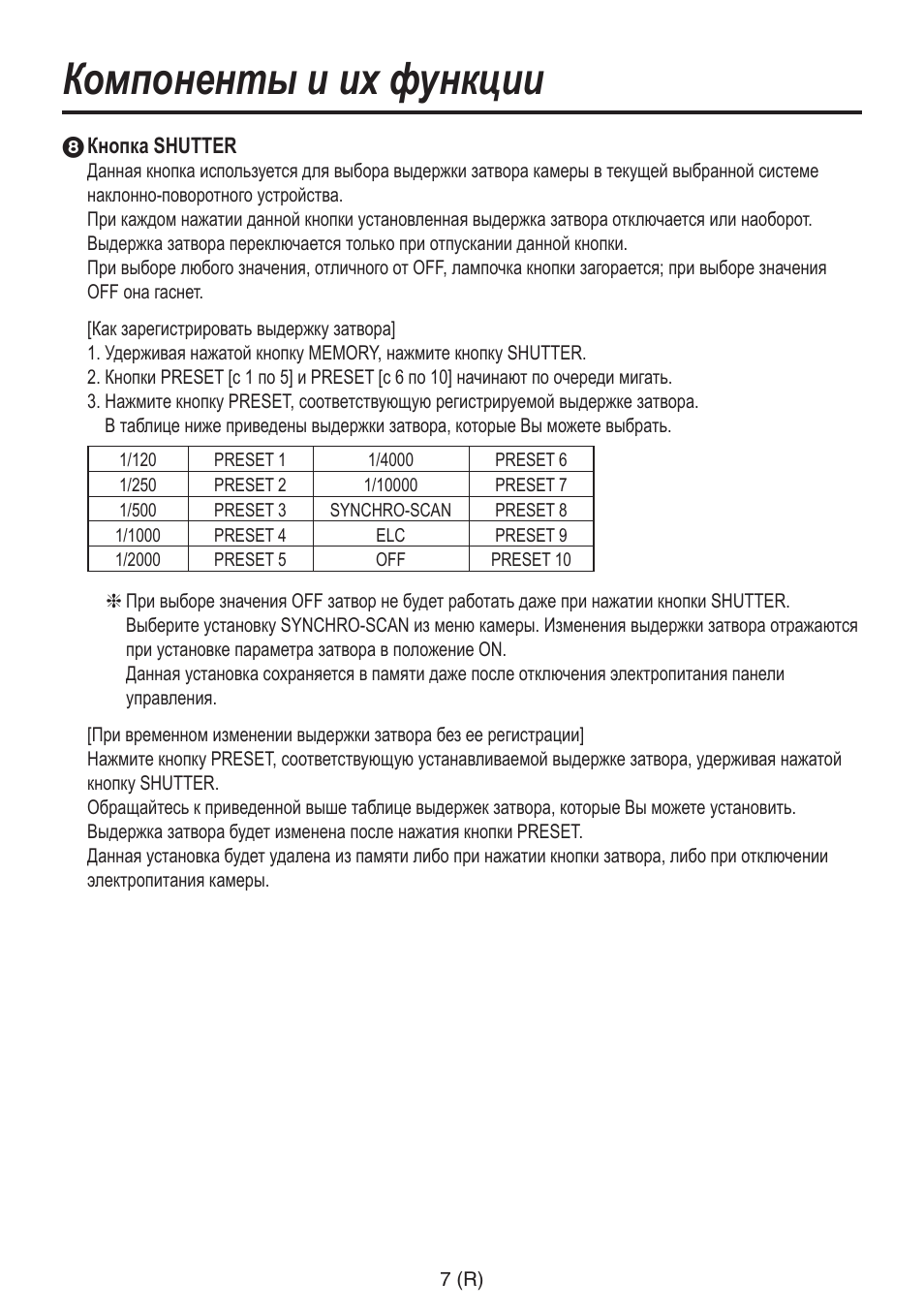 Компоненты и их функции | Panasonic AW-RP555 User Manual | Page 218 / 296