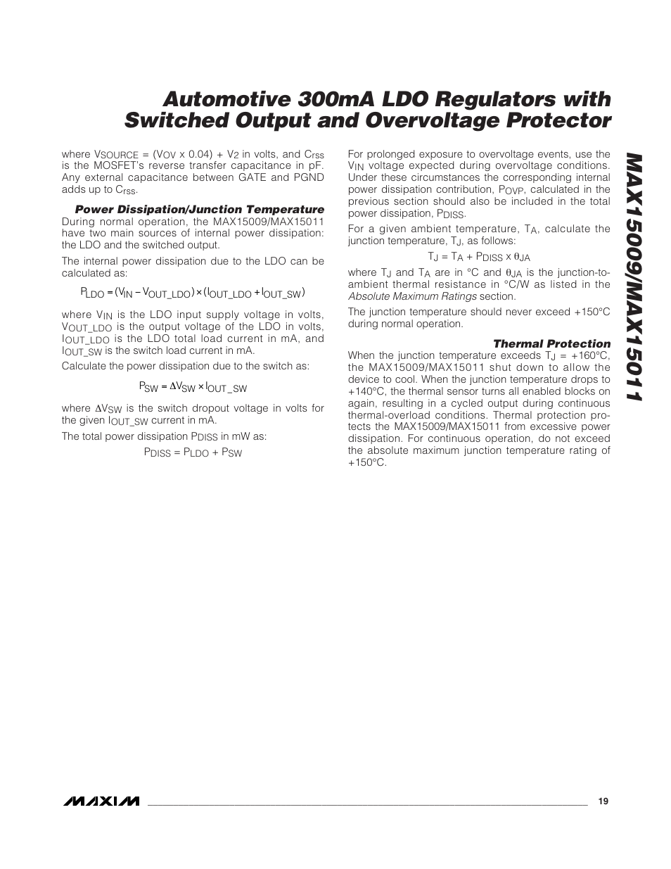 Rainbow Electronics MAX15011 User Manual | Page 19 / 24