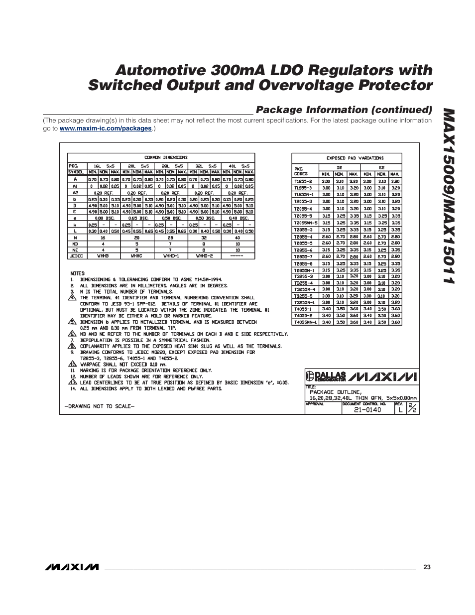 Rainbow Electronics MAX15011 User Manual | Page 23 / 24