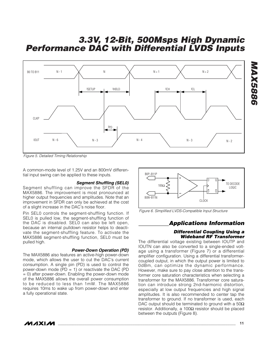 Applications information | Rainbow Electronics MAX5886 User Manual | Page 11 / 18