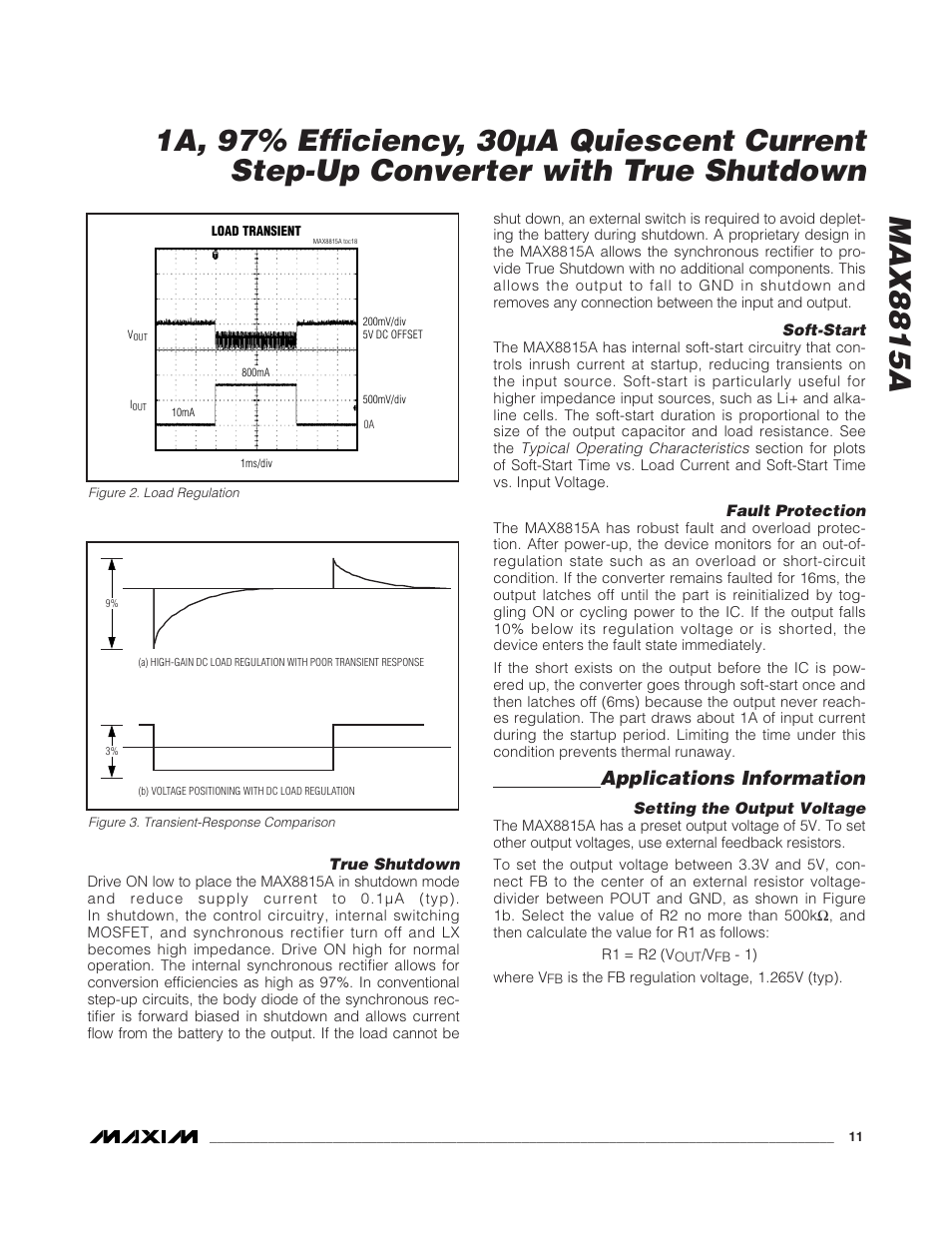 Applications information | Rainbow Electronics MAX8815A User Manual | Page 11 / 12