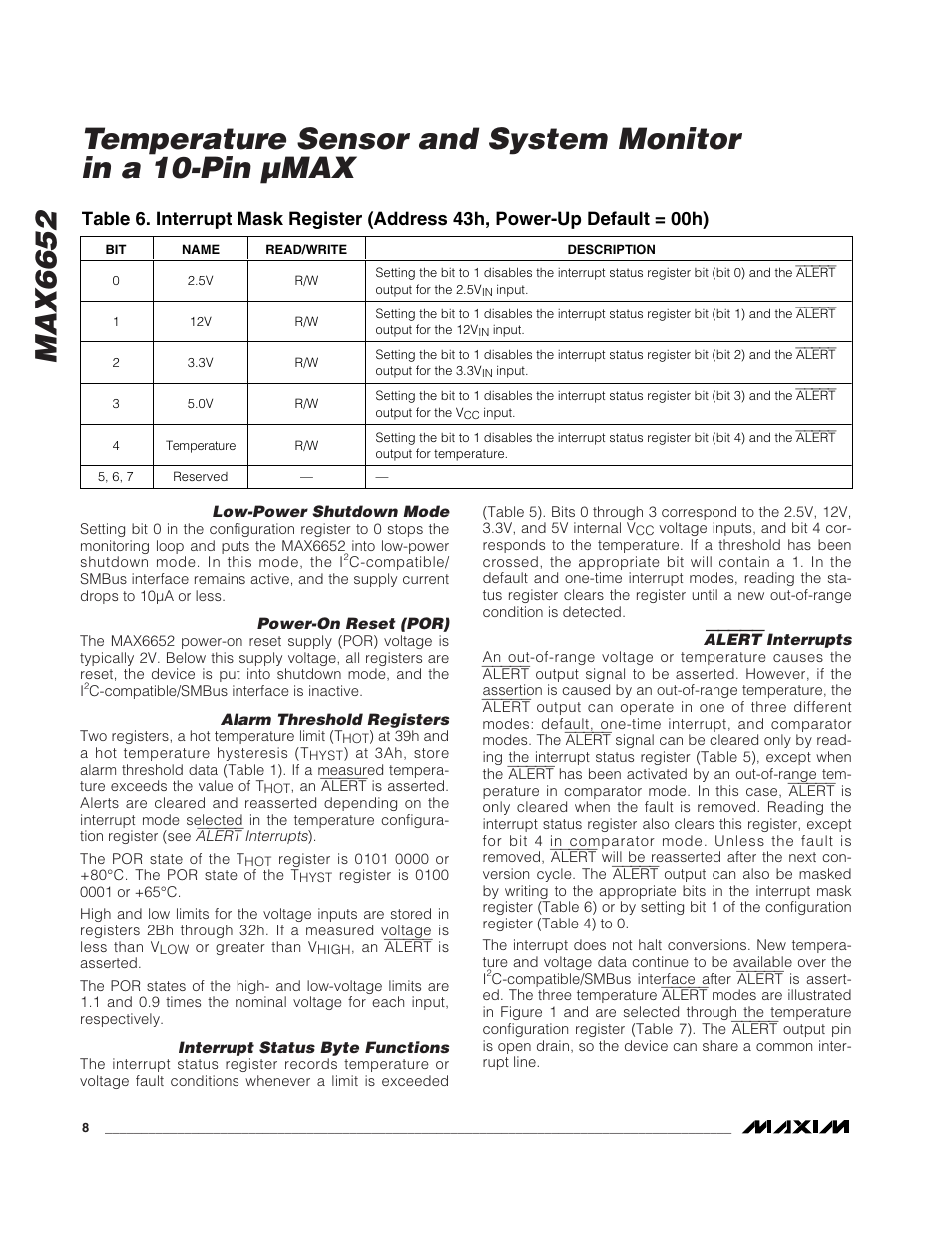 Max6652 | Rainbow Electronics MAX6652 User Manual | Page 8 / 12
